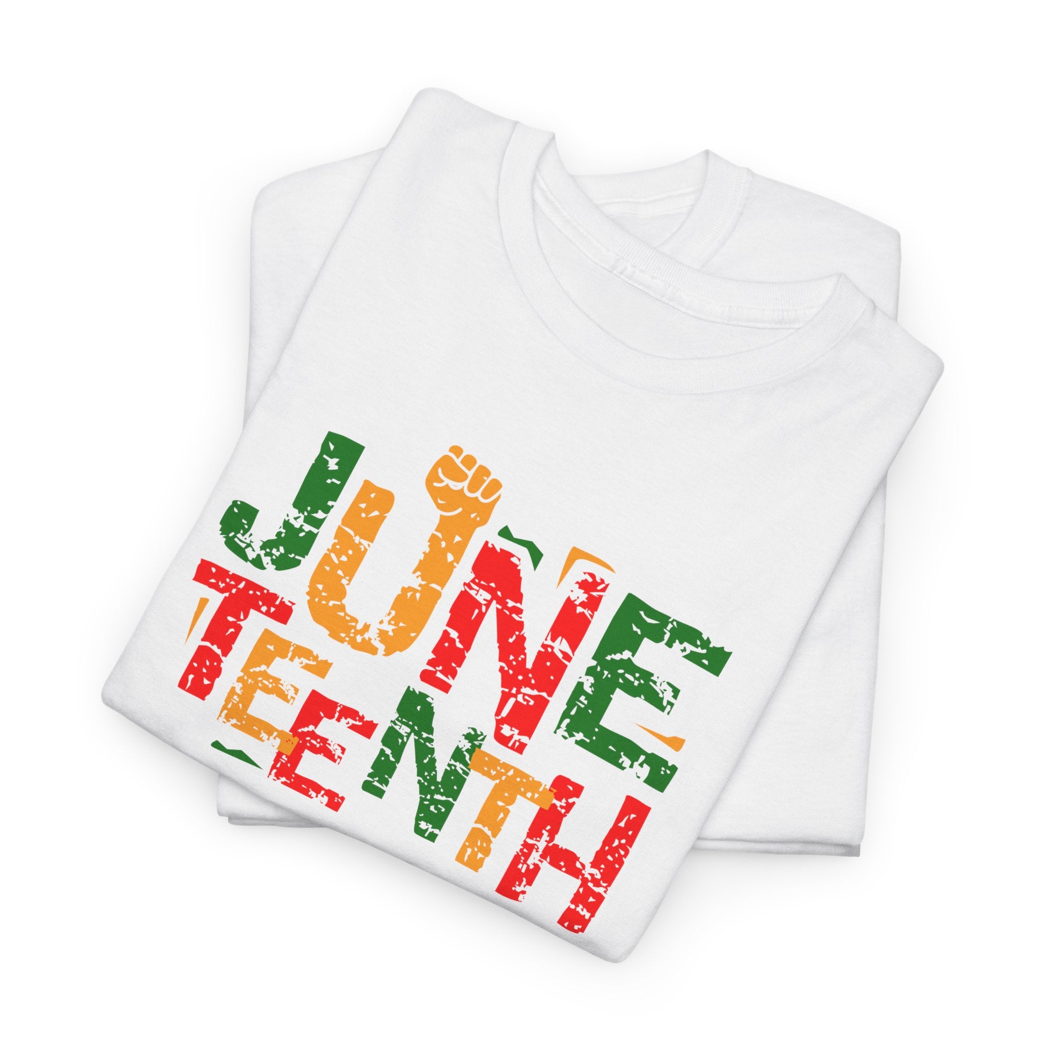Juneteenth Celebration T-Shirt — "Made Us Stronger" Floral Block Letter Tee