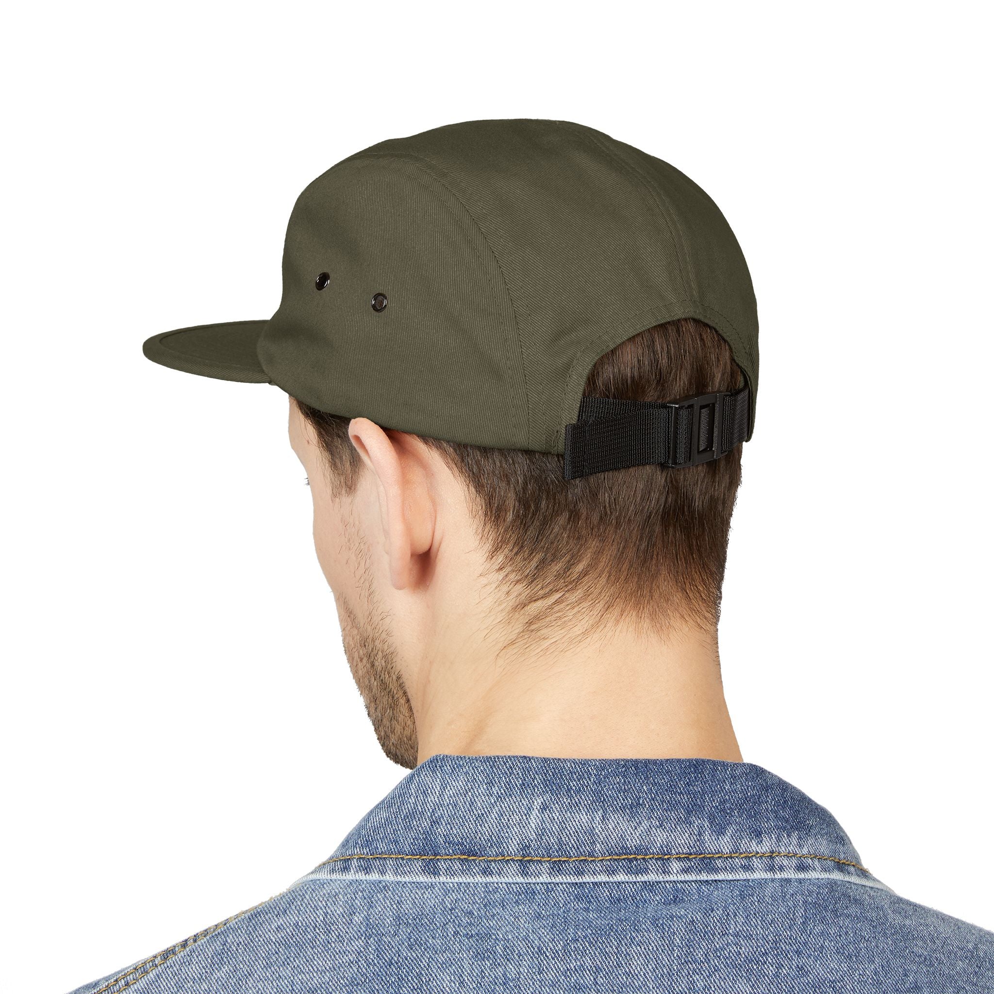Embroidered 5-Panel Cap — "Make sure that energy is right" Casual Tan Hat