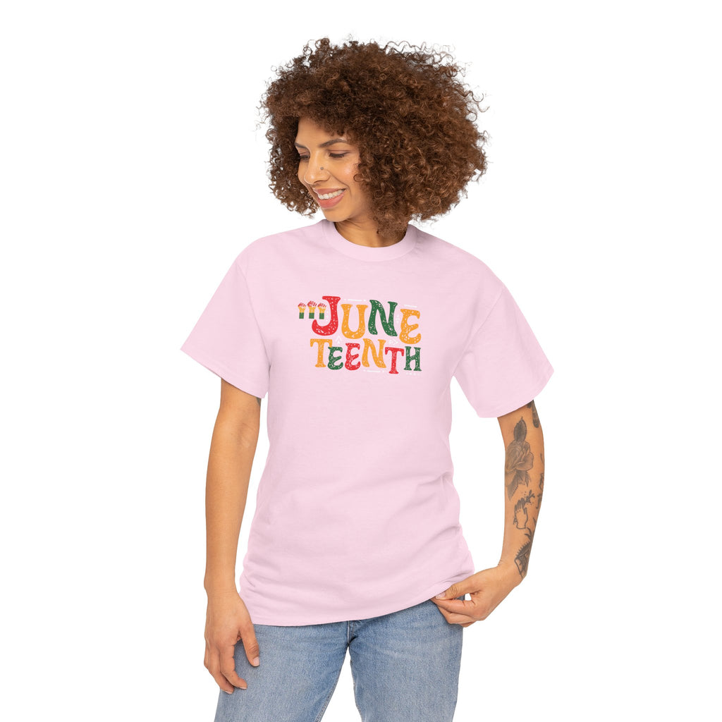 Juneteenth Graphic T-Shirt — Colorful Retro "Juneteenth" Tee (Jun 19 Celebration)