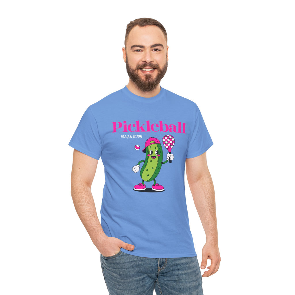 Pickleball Pickle Mascot Tee — Play & Enjoy Graphic T-Shirt