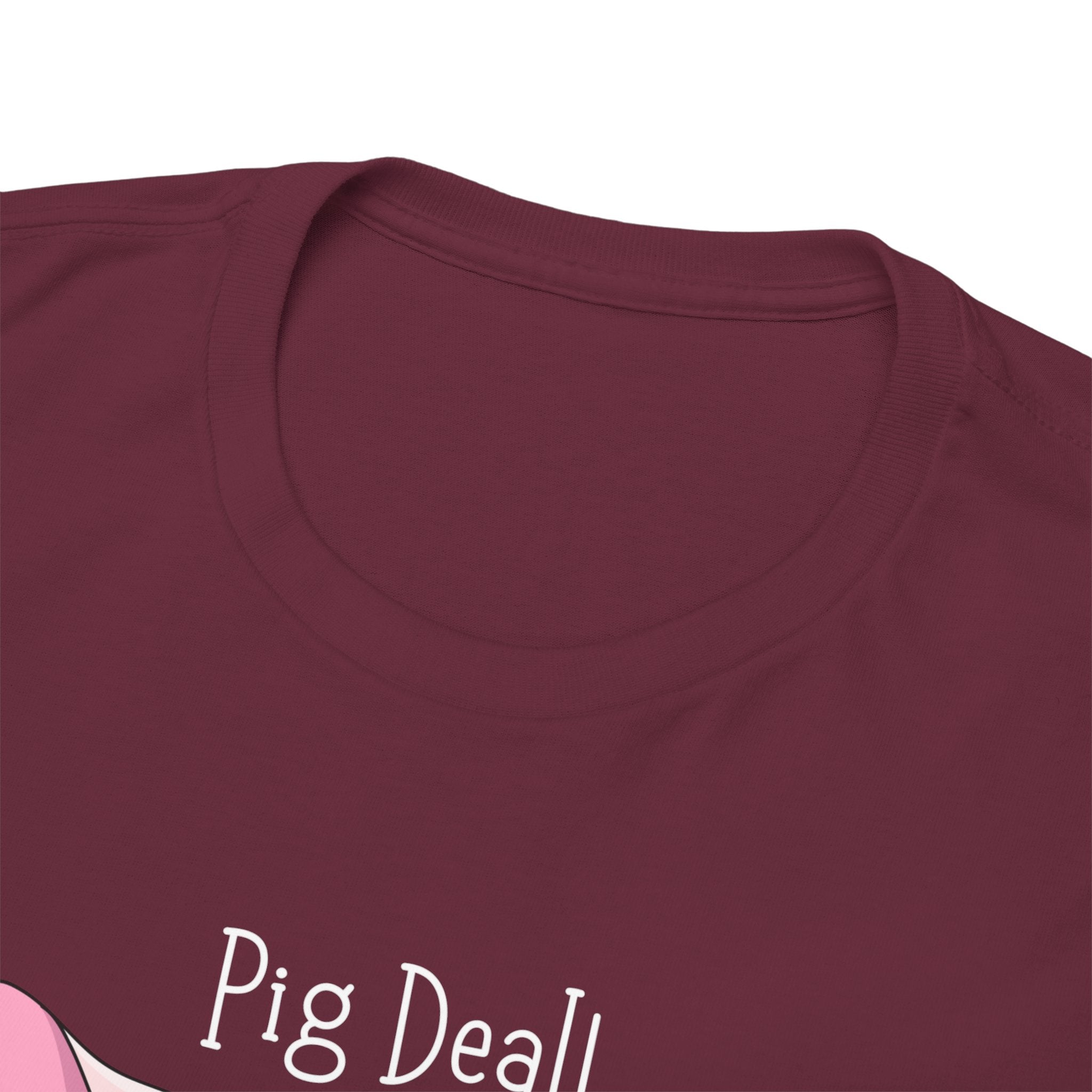 Pig Deal! Cute Angry Pig Graphic Tee — Funny Farm Animal T-Shirt