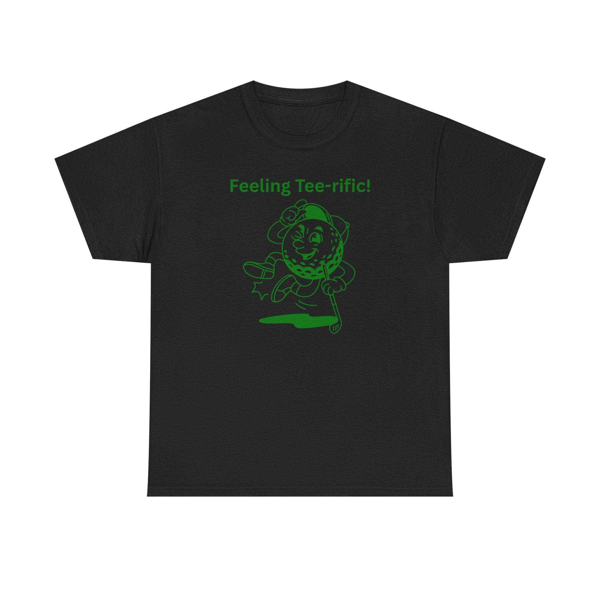 Golf Tee T-Shirt — "Feeling Tee-rific!" Vintage Golf Character Shirt
