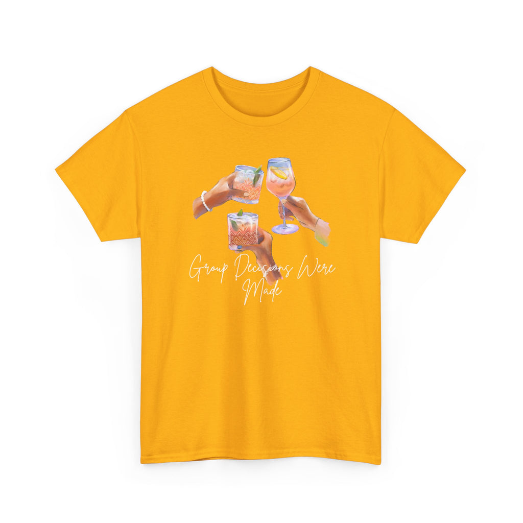 Cheers Wine T-Shirt — "Good Days Are Here" Toast Graphic Tee