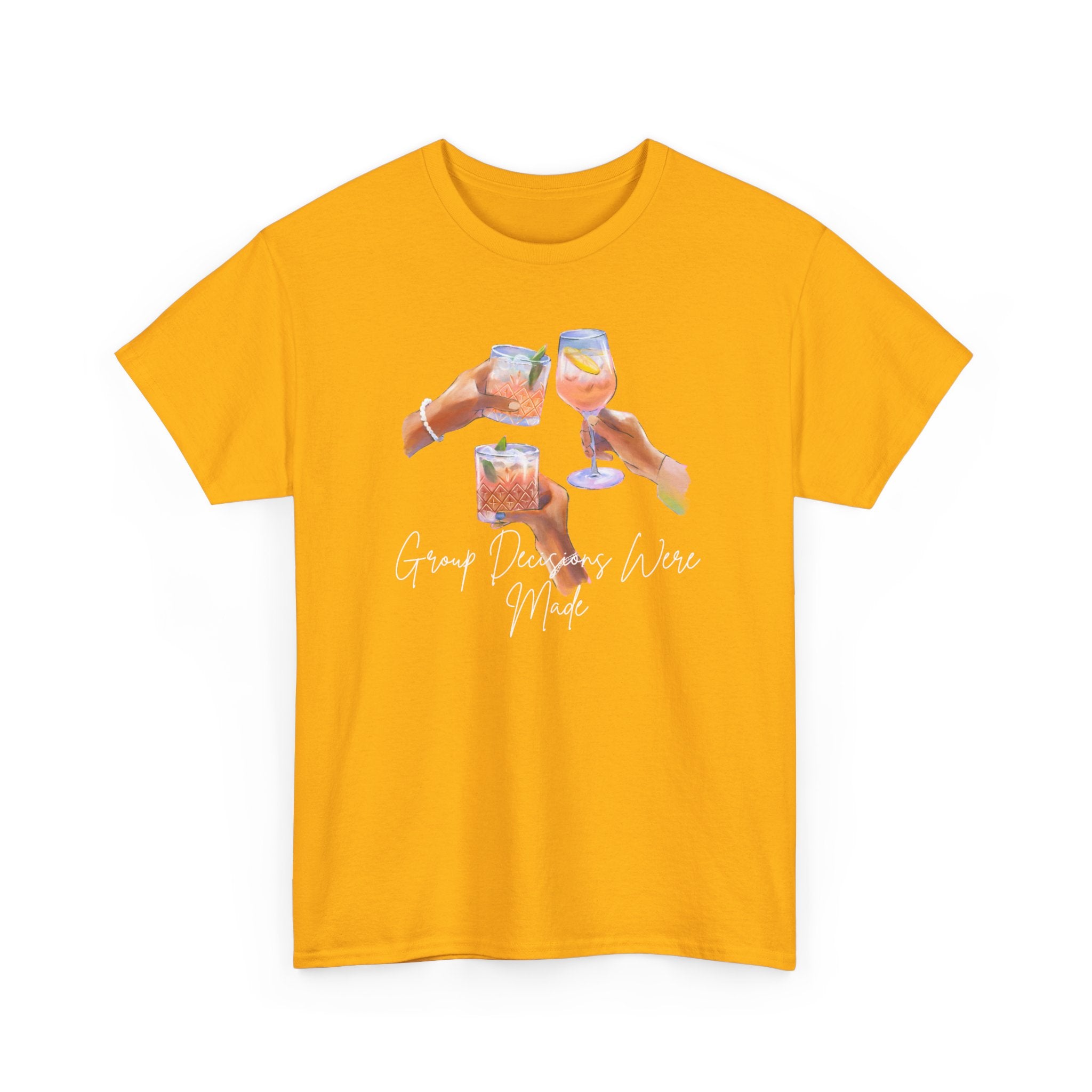 Cheers Wine T-Shirt — "Good Days Are Here" Toast Graphic Tee