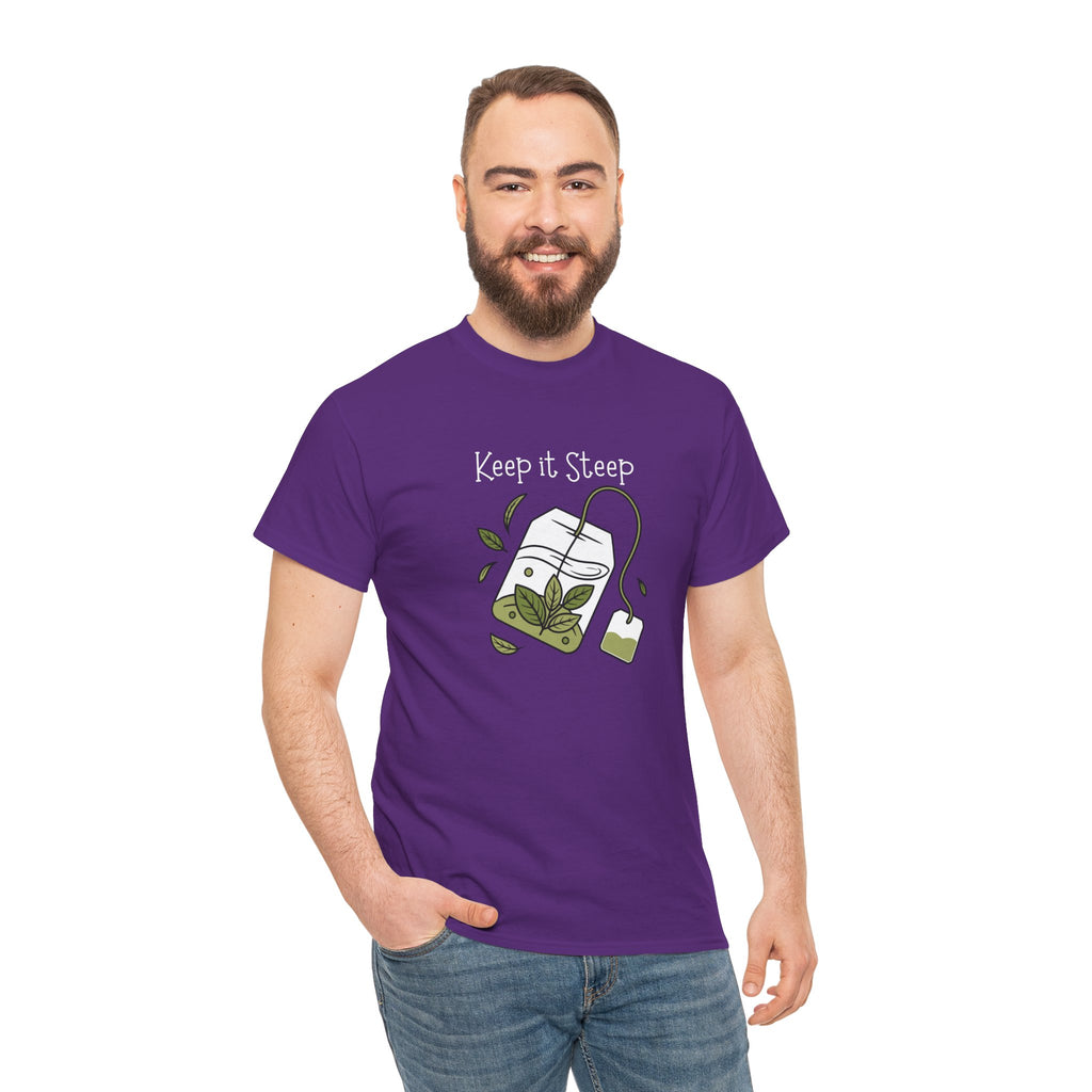 Keep It Steep Tea T-Shirt — Cute Tea Bag Graphic Tee for Tea Lovers