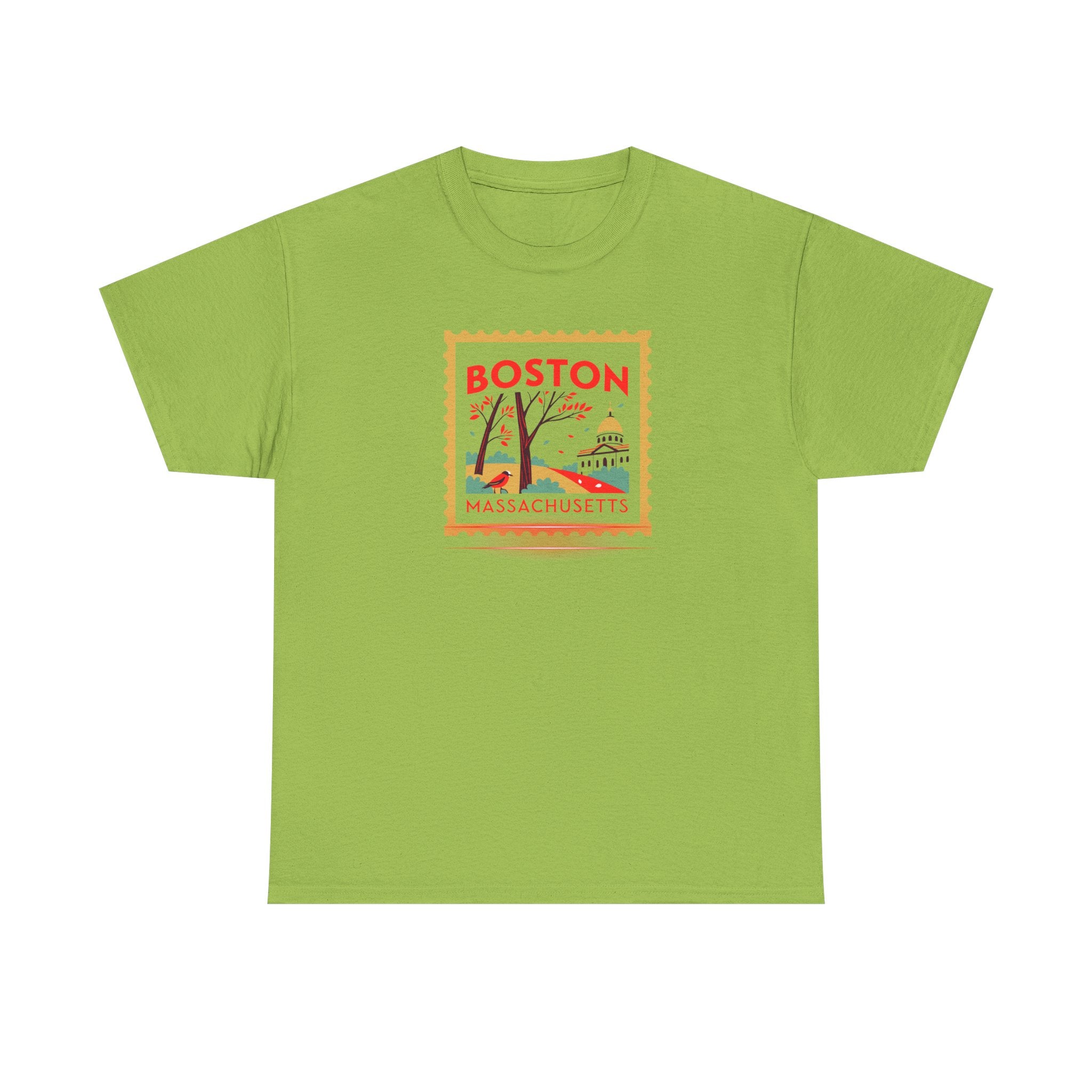 Boston Massachusetts Stamp Graphic Tee