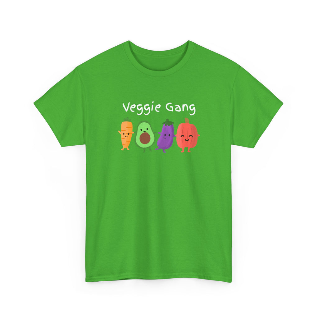 Veggie Gang T-Shirt – Cute Cartoon Avocado, Carrot, Eggplant & Pepper Tee