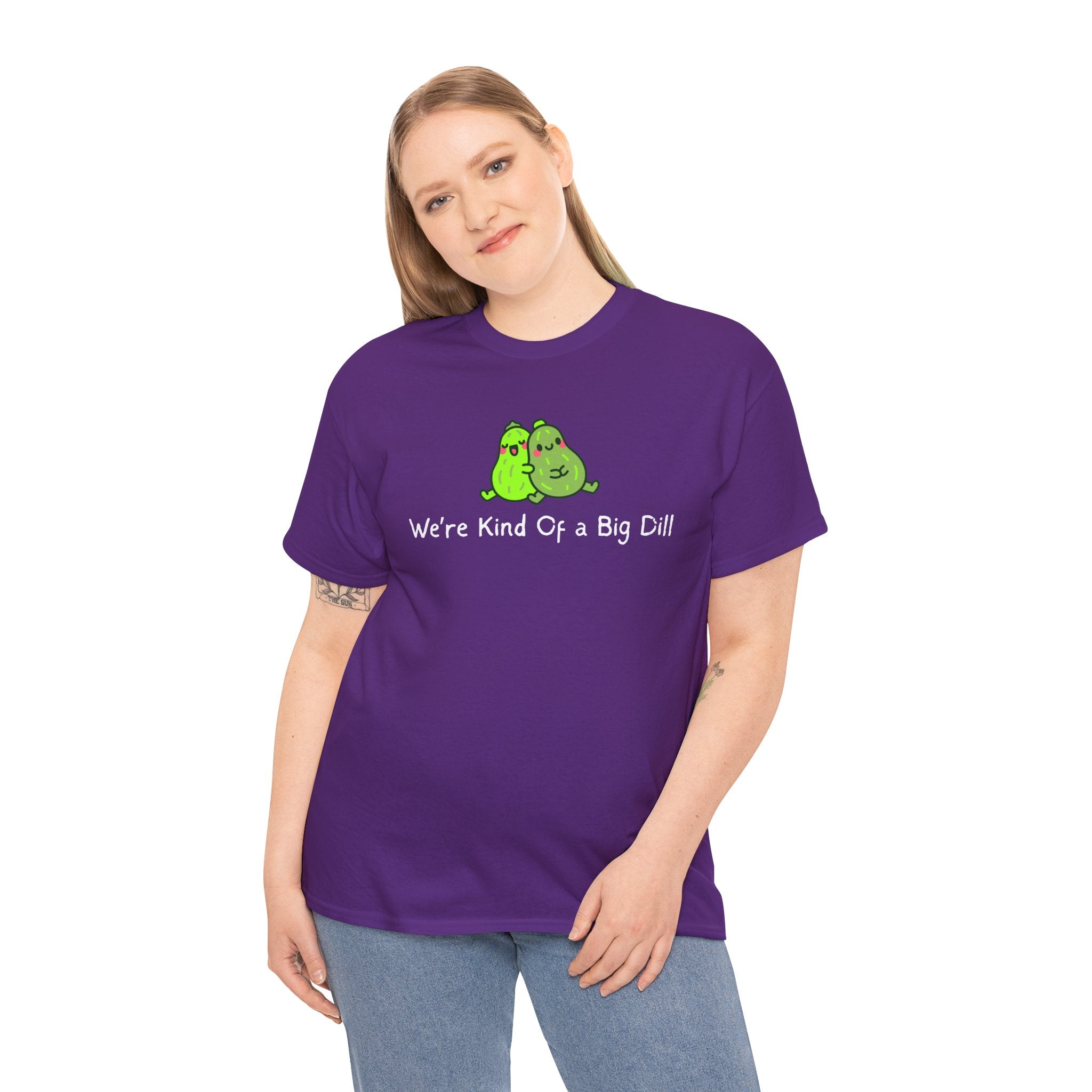 Big Dill Pickle Couple T-Shirt — "We're Kind Of a Big Dill" Cute Pun Tee