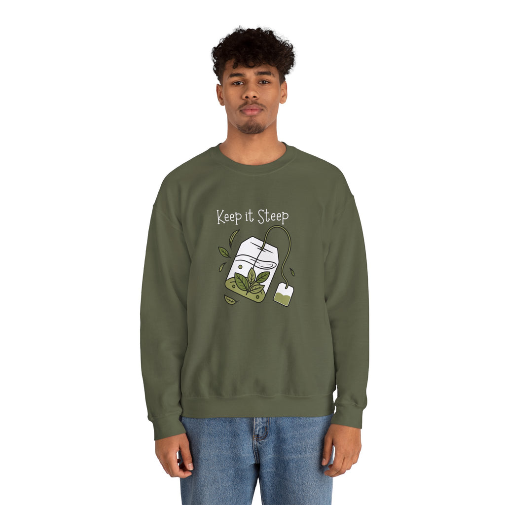 Crewneck Sweatshirt — Herbal Tea Bag Illustration | Cozy Botanical Gift