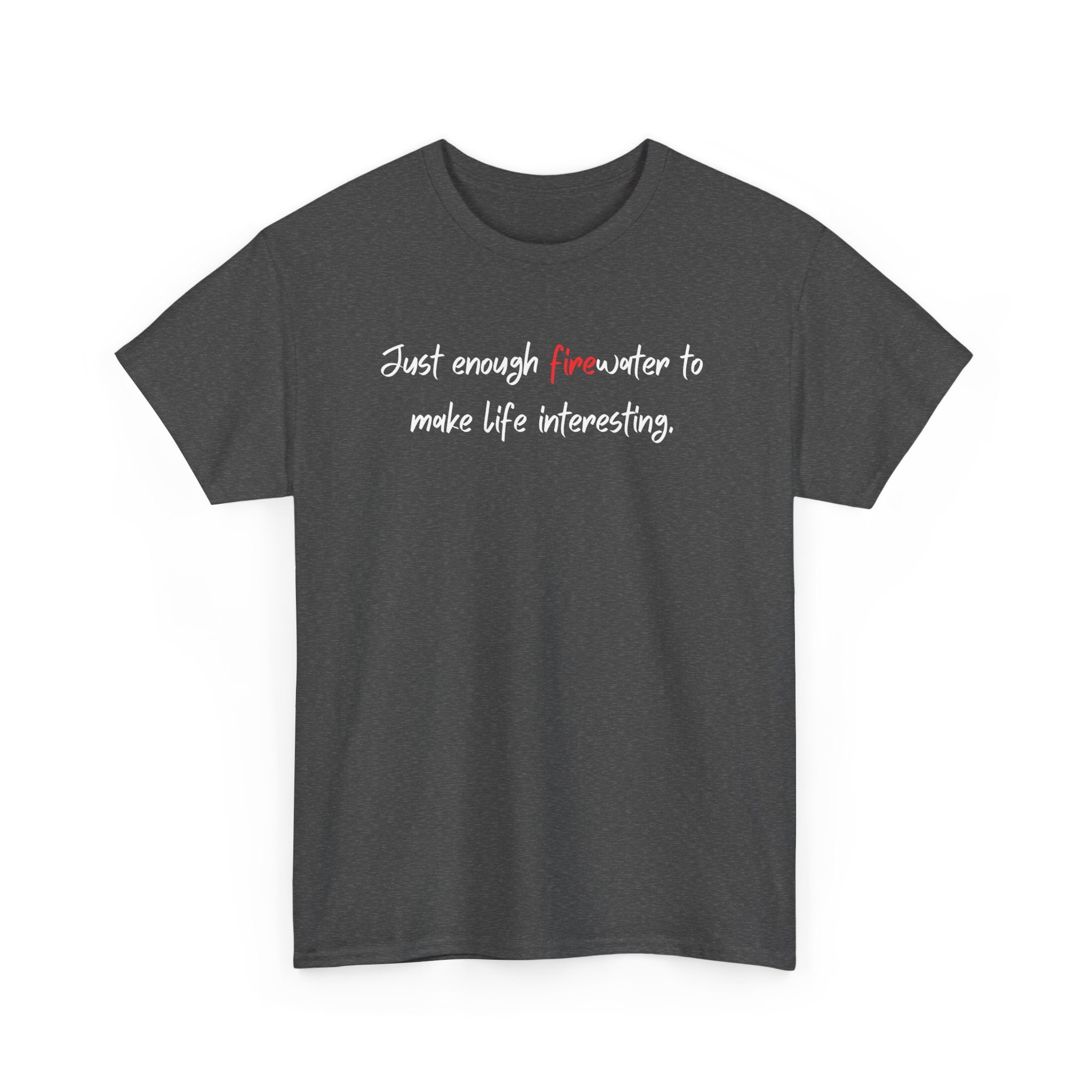 T-Shirt — Minimal 'fine' Chest Embroidered Graphic Tee