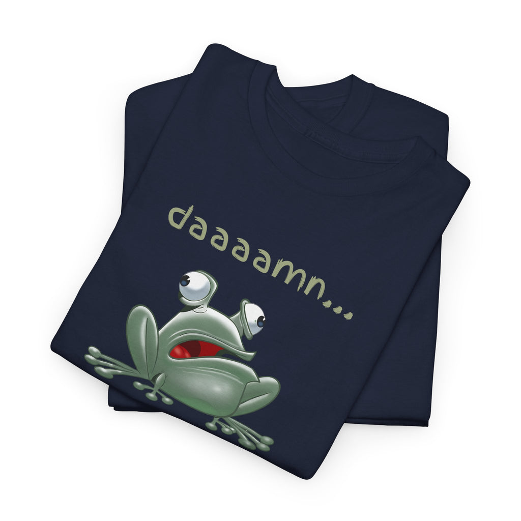 Frog "daaaamn..." T-Shirt — Funny Relaxed Frog Graphic Tee