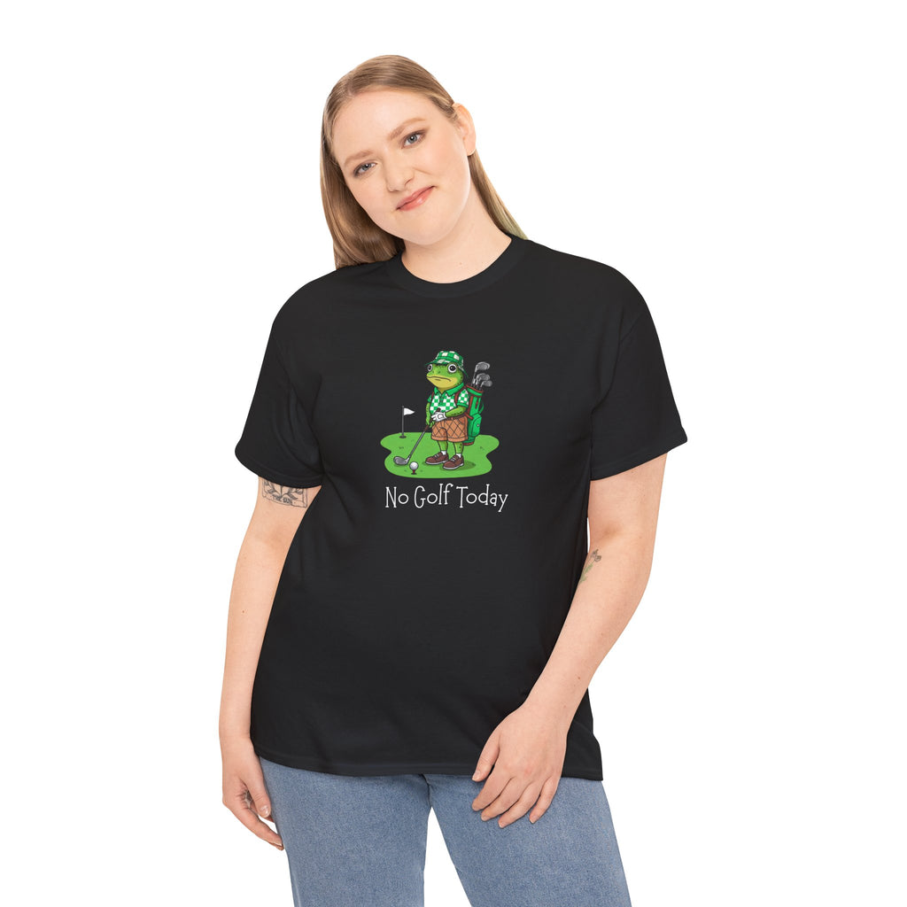T-Shirt — Funny 'No Golf Today' Frog Golfer Graphic Tee