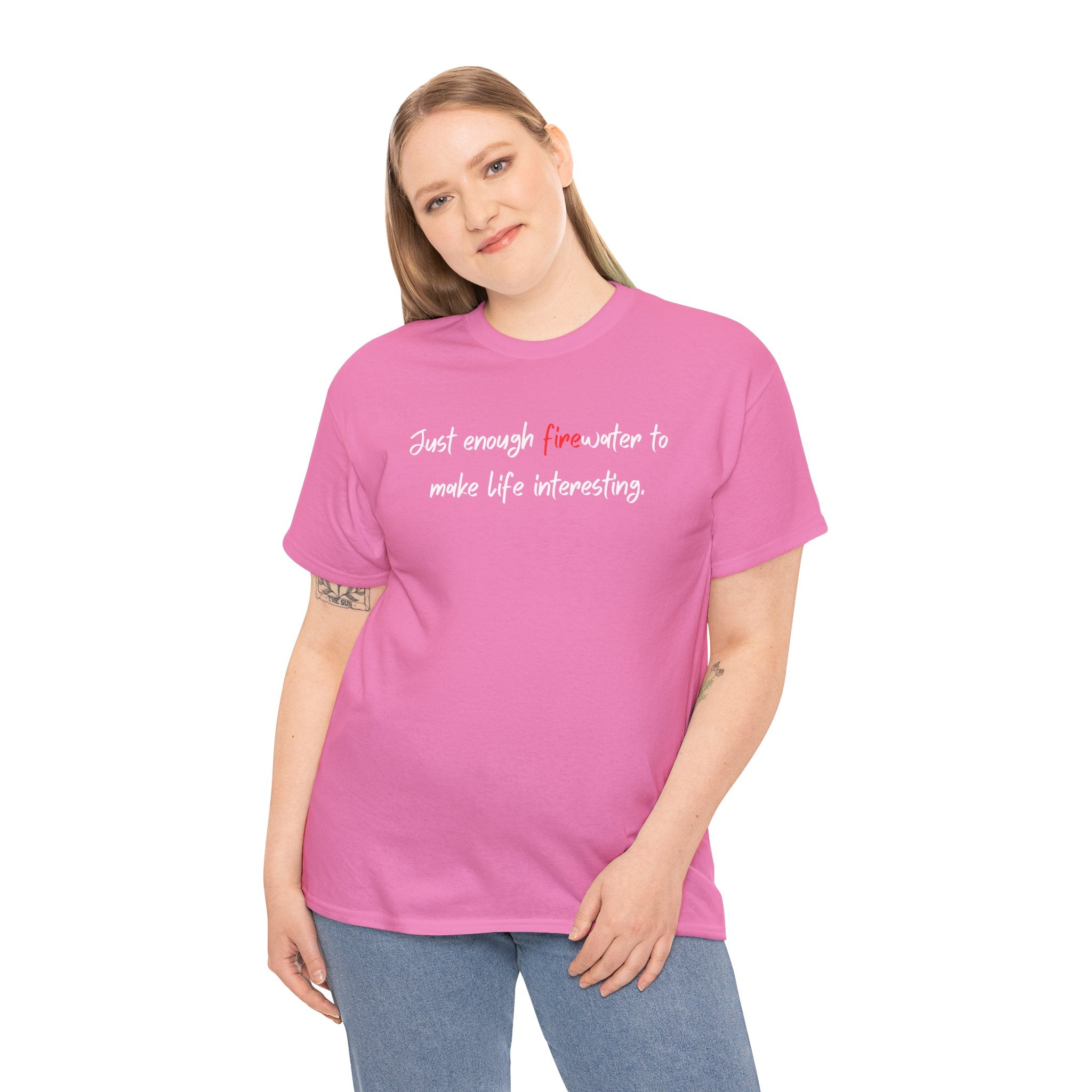 T-Shirt — Minimal 'fine' Chest Embroidered Graphic Tee