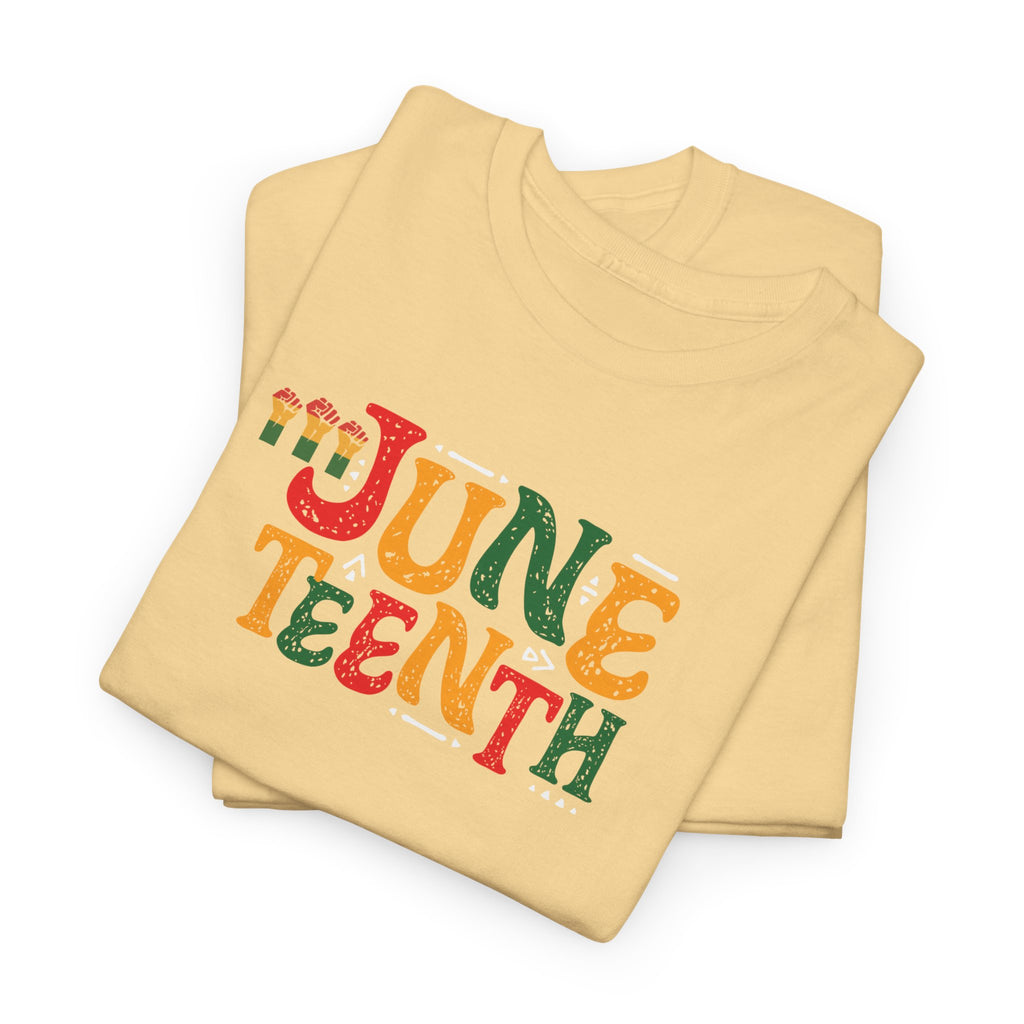 Juneteenth Graphic T-Shirt — Colorful Retro "Juneteenth" Tee (Jun 19 Celebration)