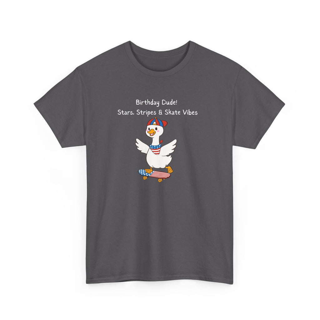 Birthday Dude! Stars, Stripes & Skate Vibes Tee