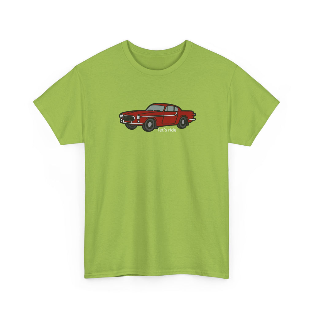 Classic Red Mustang Tee — "let's ride" Vintage Car T-Shirt