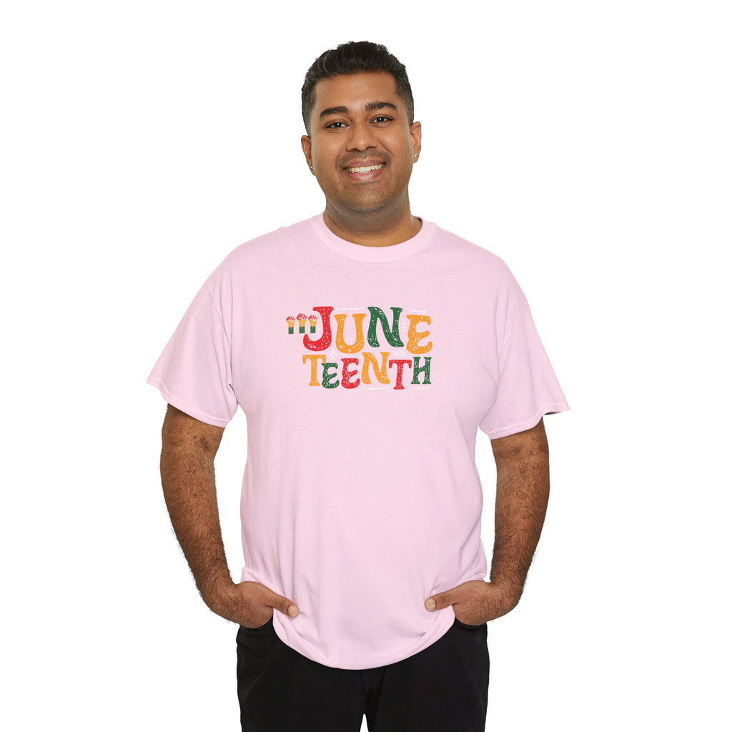 Juneteenth Graphic T-Shirt — Colorful Retro "Juneteenth" Tee (Jun 19 Celebration)