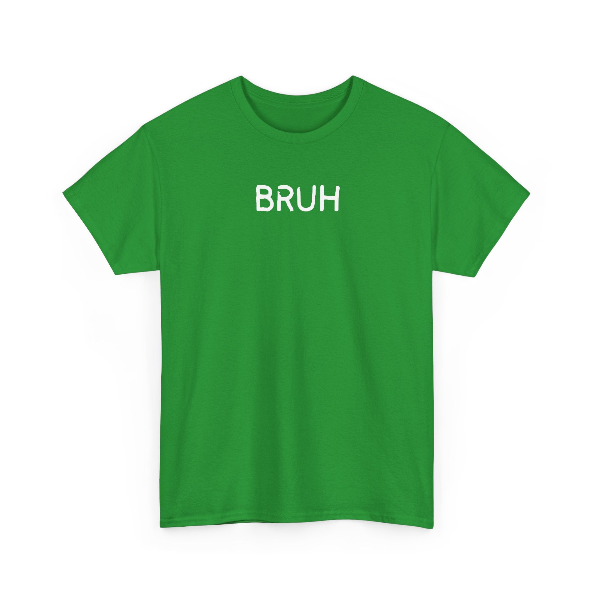 Bruh Minimalist Graphic Tee — Casual Streetwear Shirt with Small Chest Text