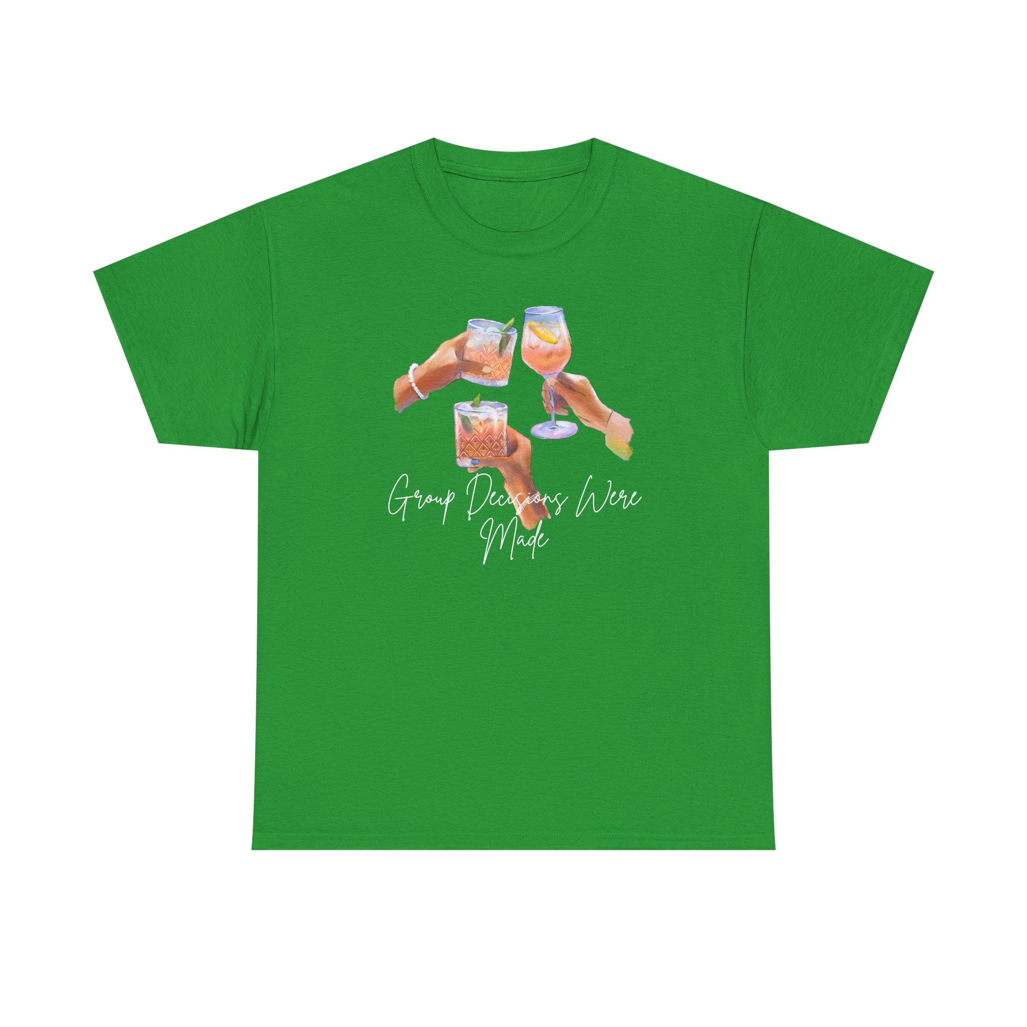 Cheers Wine T-Shirt — "Good Days Are Here" Toast Graphic Tee