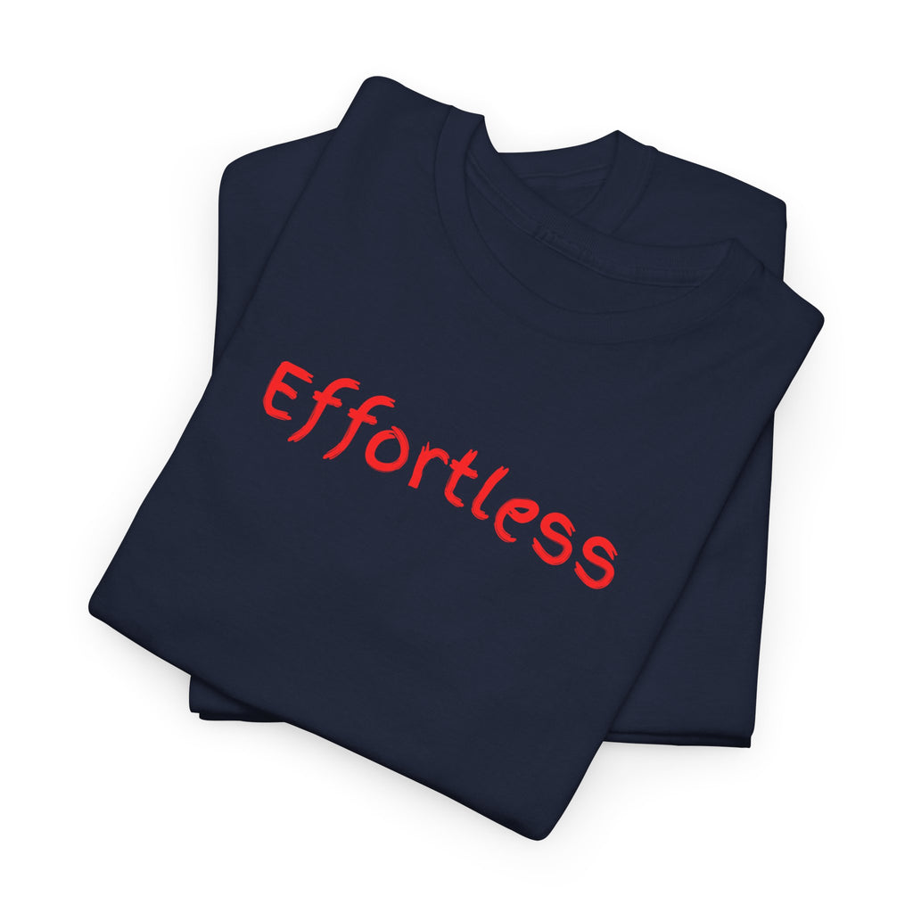 Effortless Tee — Minimal Red Script Graphic T-Shirt
