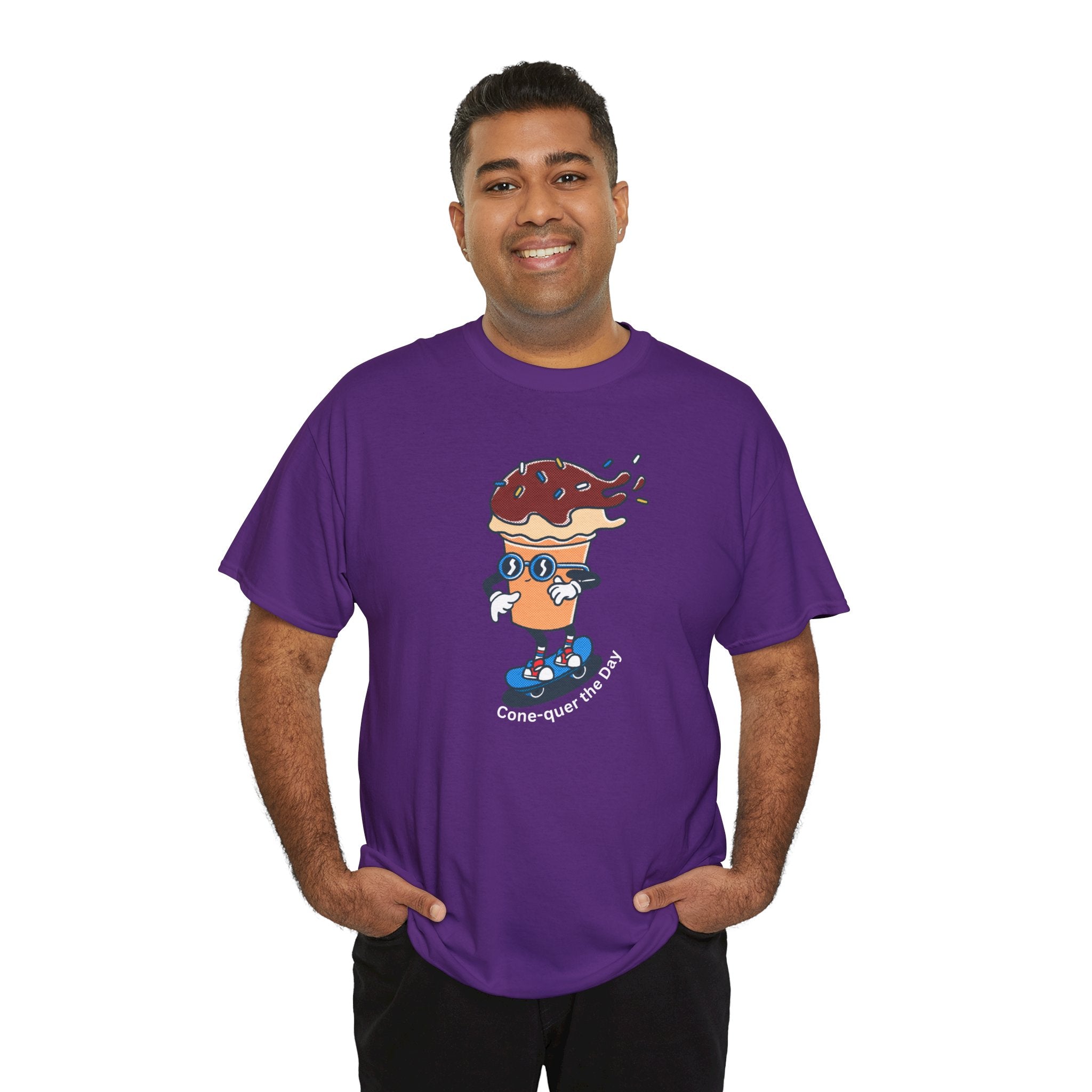 Donut Skateboard Cartoon Tee — "Can’t Stop Me" Graphic T-Shirt