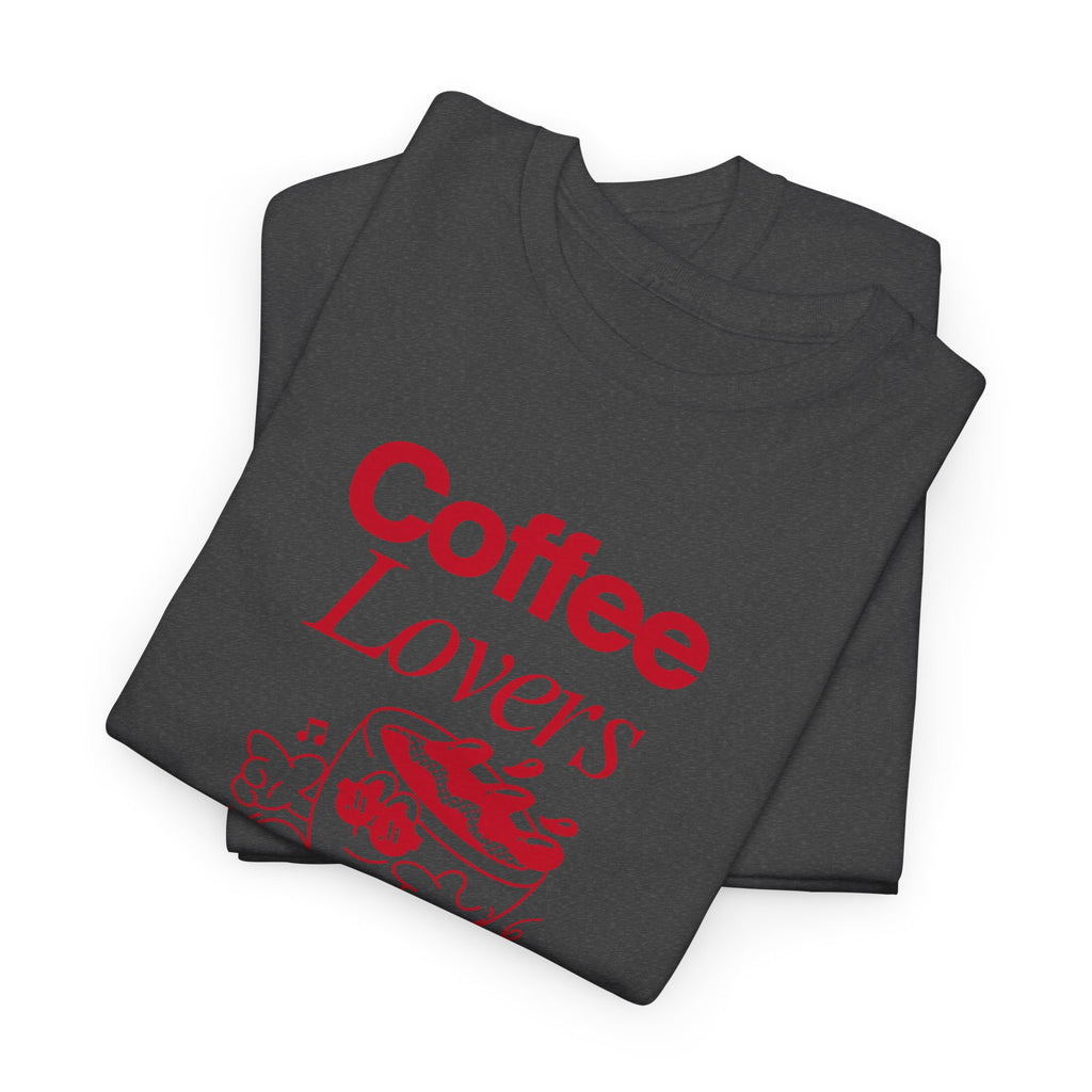 Coffee Lovers T-Shirt — Cute Red Coffee Cup Graphic Tee