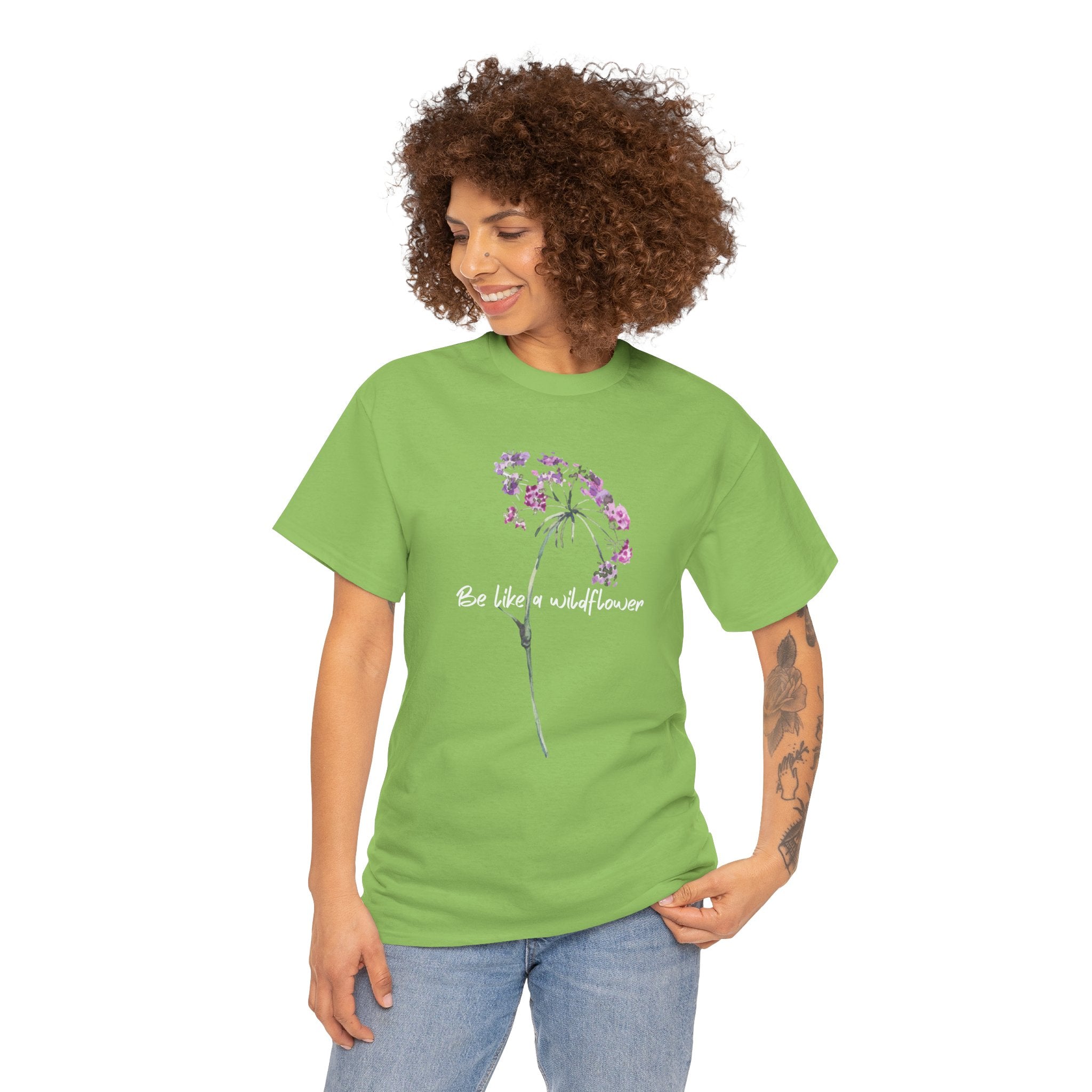 Wildflower Tee — "Be Like a Wildflower" Floral Graphic T-Shirt