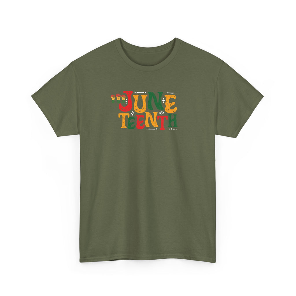 Juneteenth Graphic T-Shirt — Colorful Retro "Juneteenth" Tee (Jun 19 Celebration)