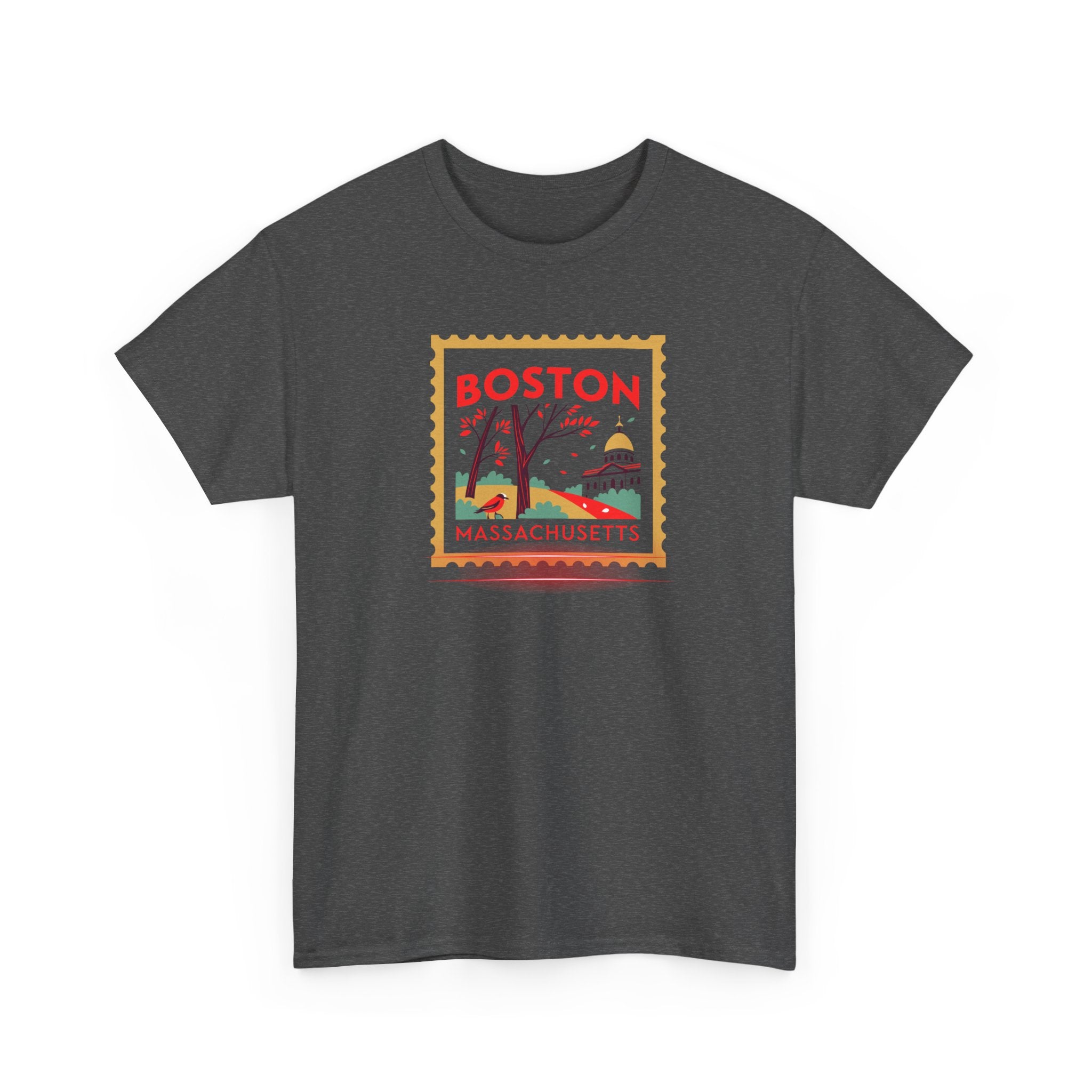 Boston Massachusetts Stamp Graphic Tee