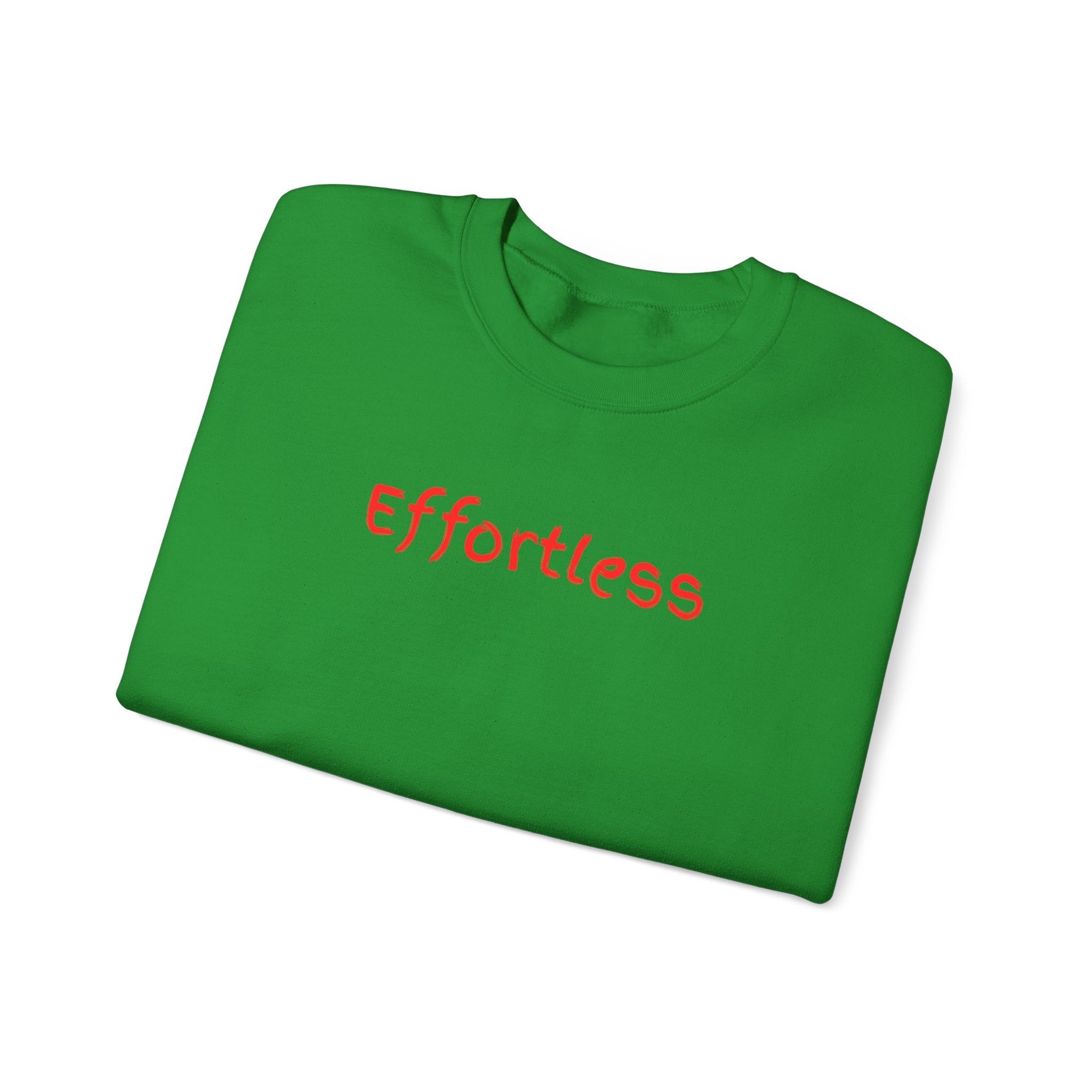 Effortless Crewneck Sweatshirt — Minimal Red Script Comfort Pullover