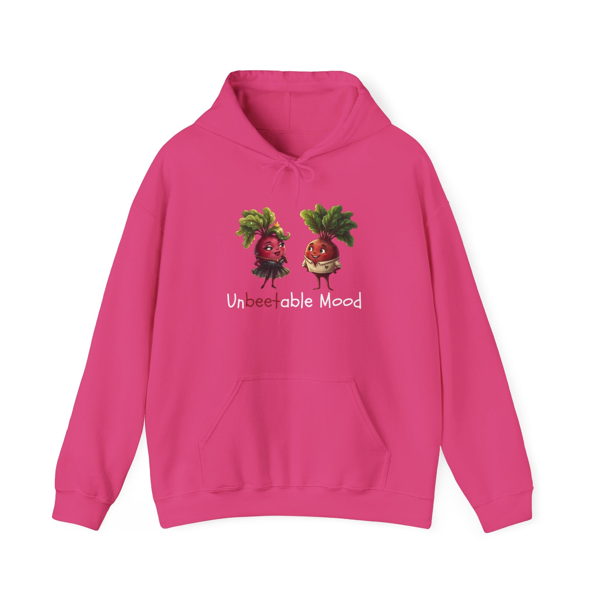 Radish 'Unbeetable Mood' Hoodie – Cute Veggie Couple Graphic Sweatshirt