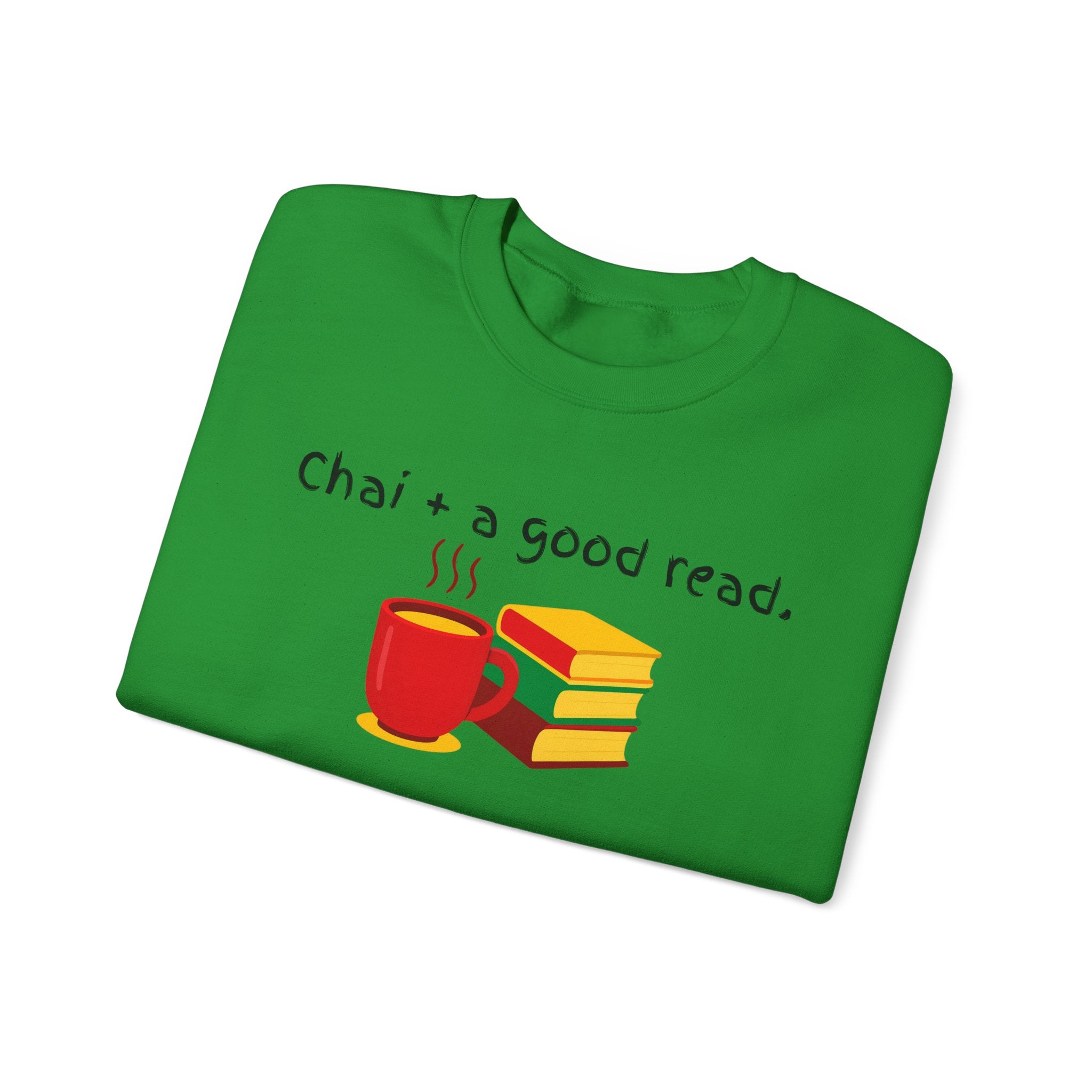 Cozy Reading Sweatshirt — "Chai + a Good Read" Crewneck