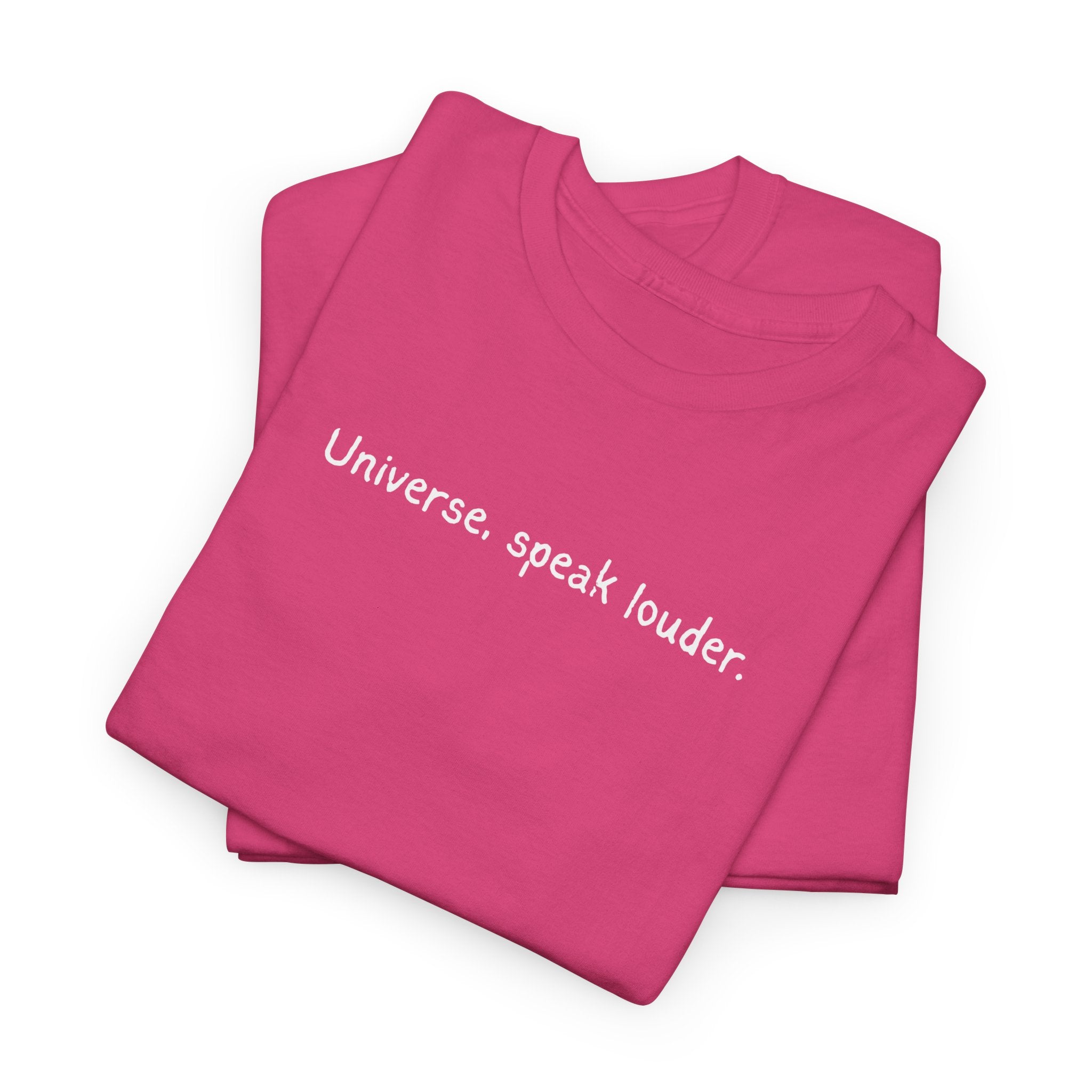 'Universe, Speak Louder' Black Graphic Tee Tag