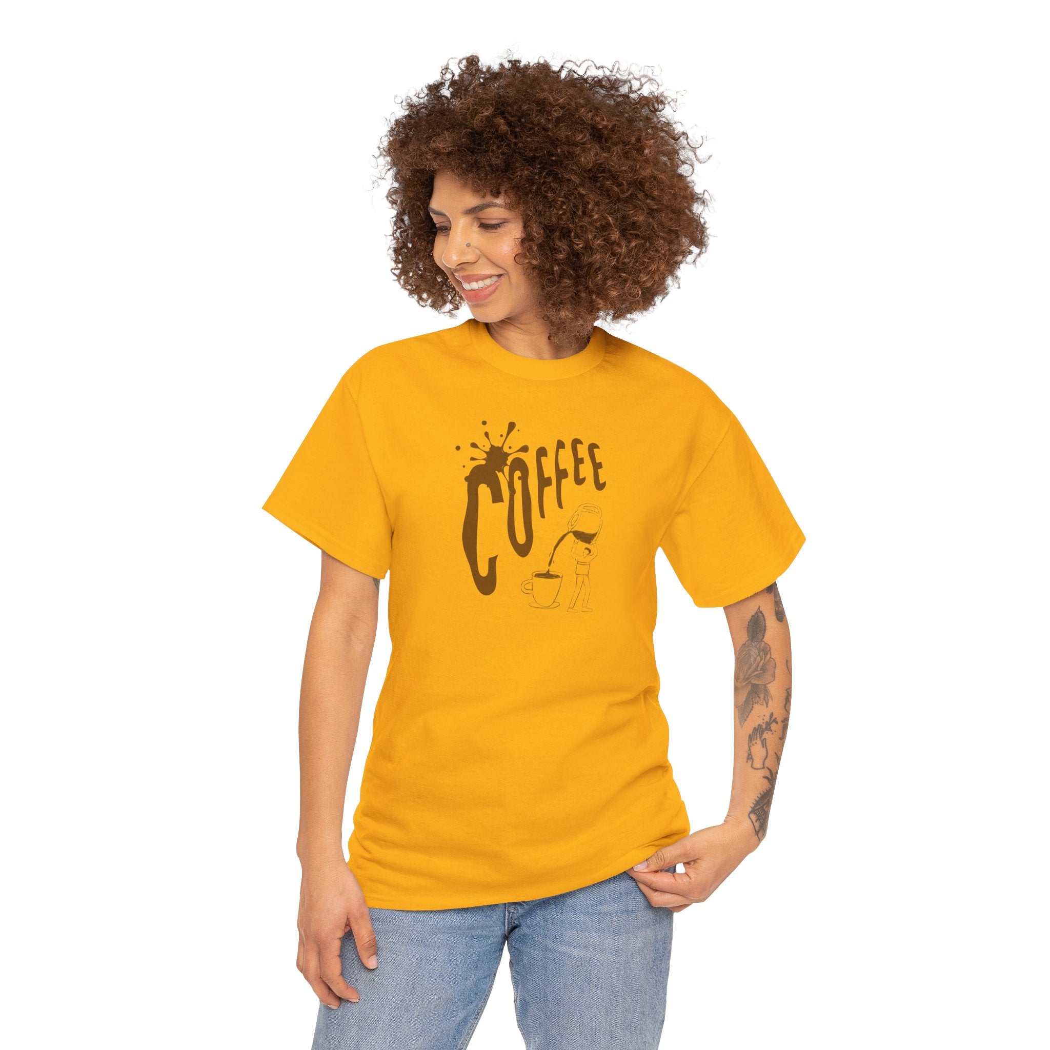 Coffee Splash T‑Shirt — Retro Coffee Typography Tee