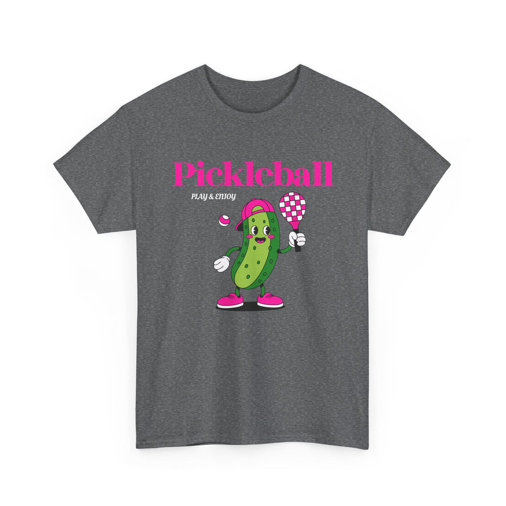 Pickleball Pickle Mascot Tee — Play & Enjoy Graphic T-Shirt