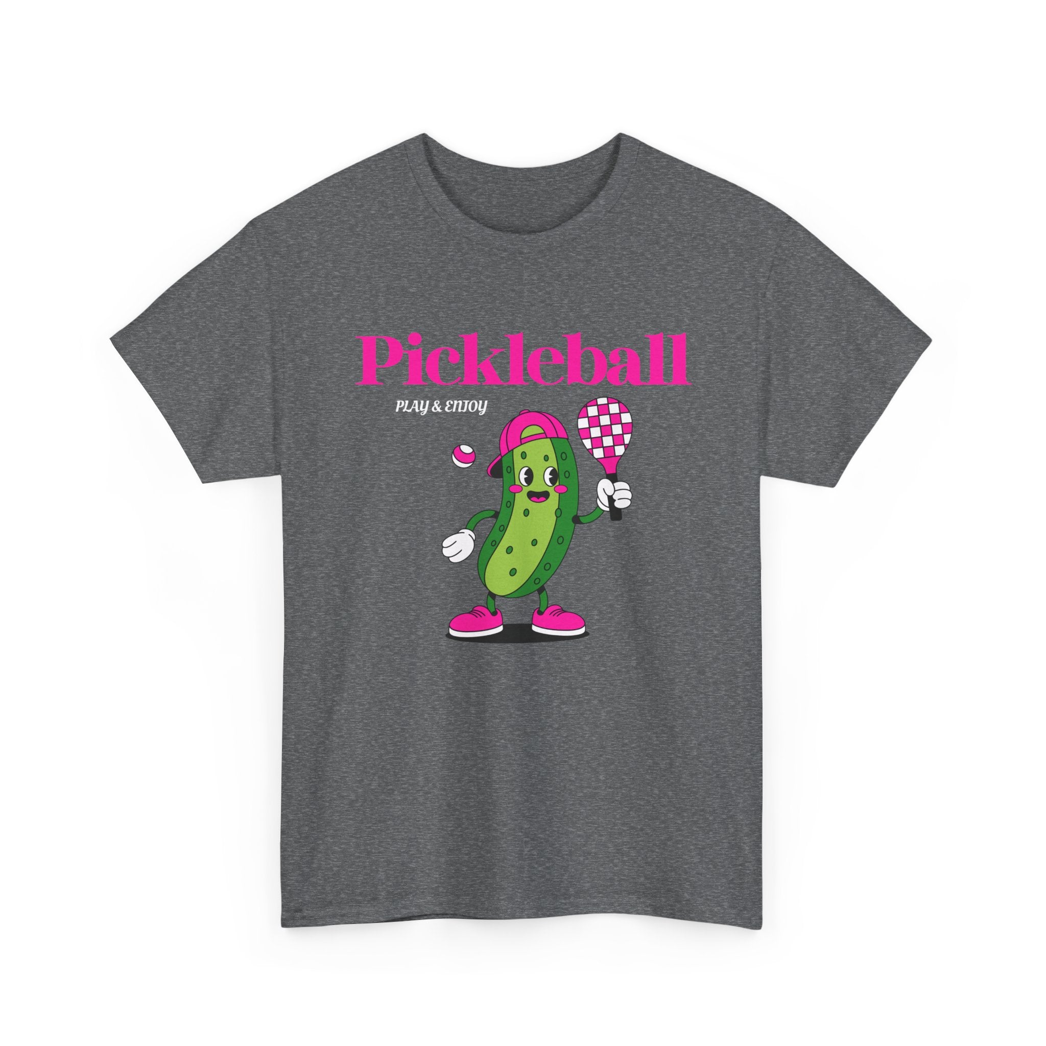 Pickleball Pickle Mascot Tee — Play & Enjoy Graphic T-Shirt