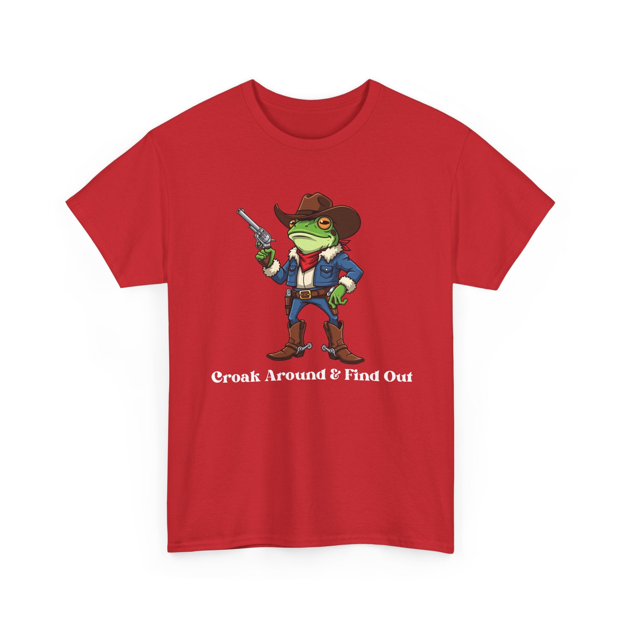 Cowboy Frog T-Shirt - "Croak Around & Find Out" Funny Western Graphic Tee