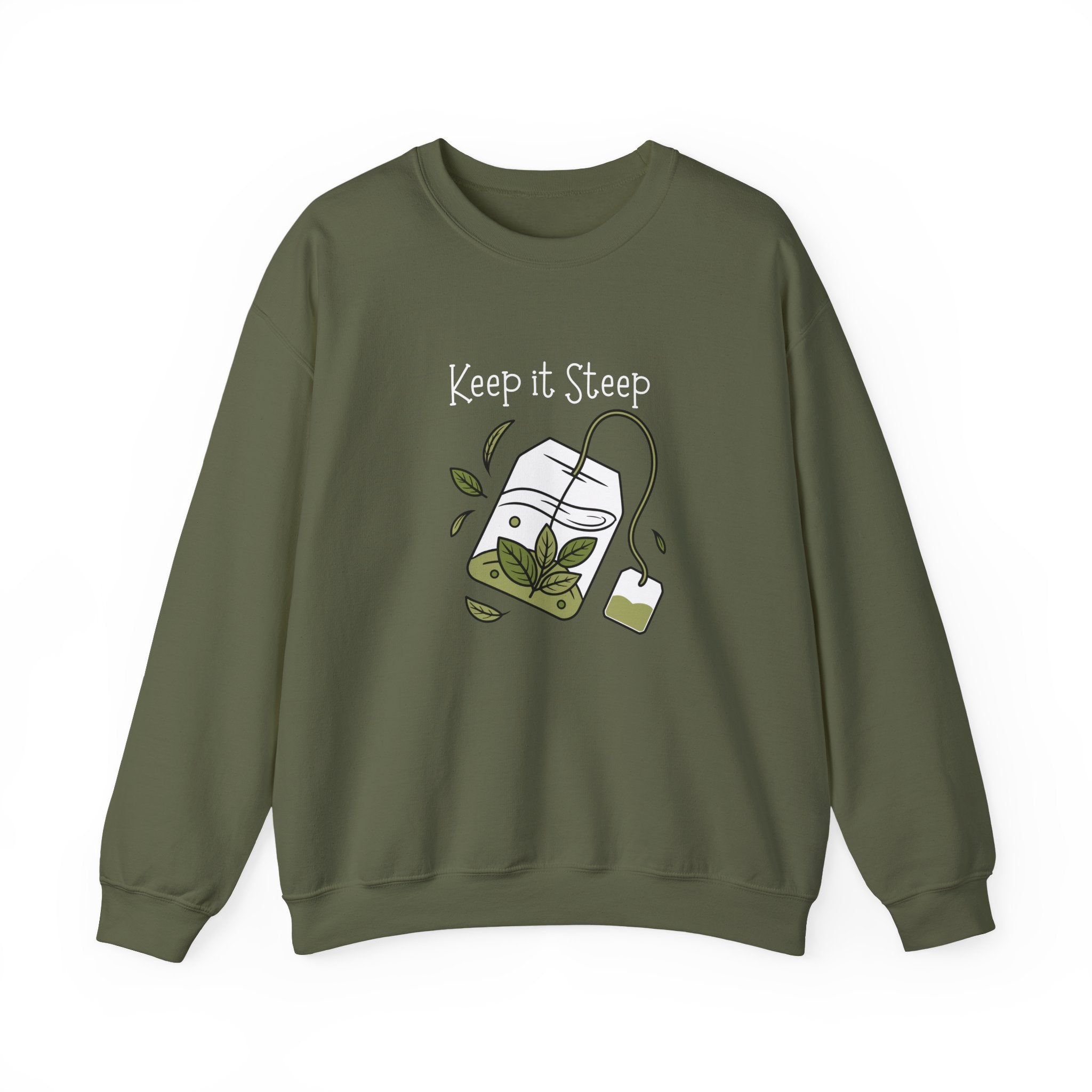 Crewneck Sweatshirt — Herbal Tea Bag Illustration | Cozy Botanical Gift