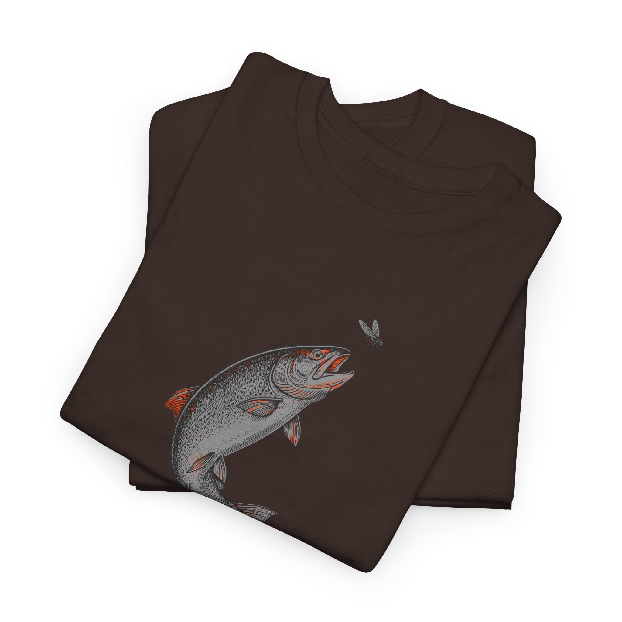 Fishing T‑Shirt — Leaping Trout 'Going for it' Graphic Tee