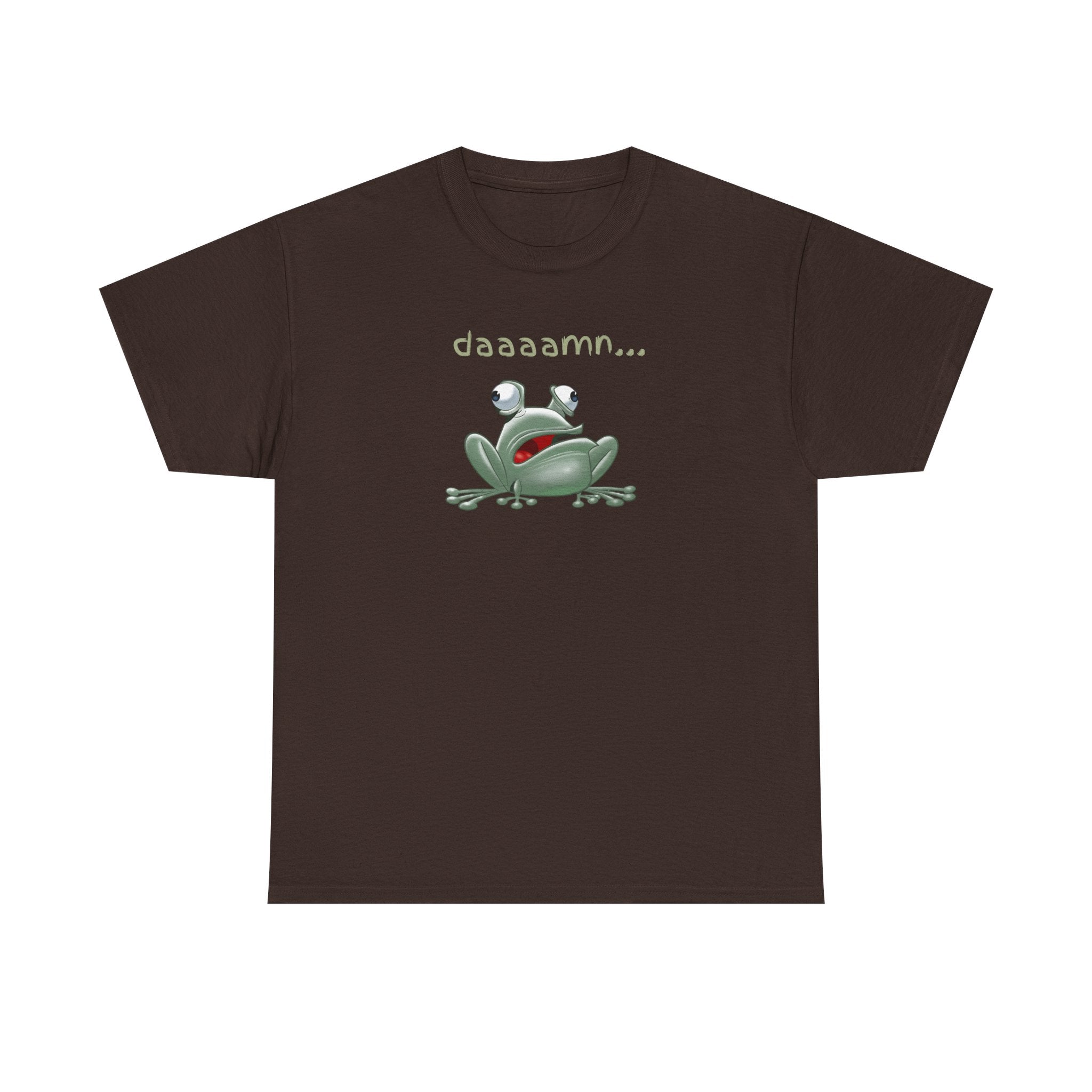 Frog "daaaamn..." T-Shirt — Funny Relaxed Frog Graphic Tee
