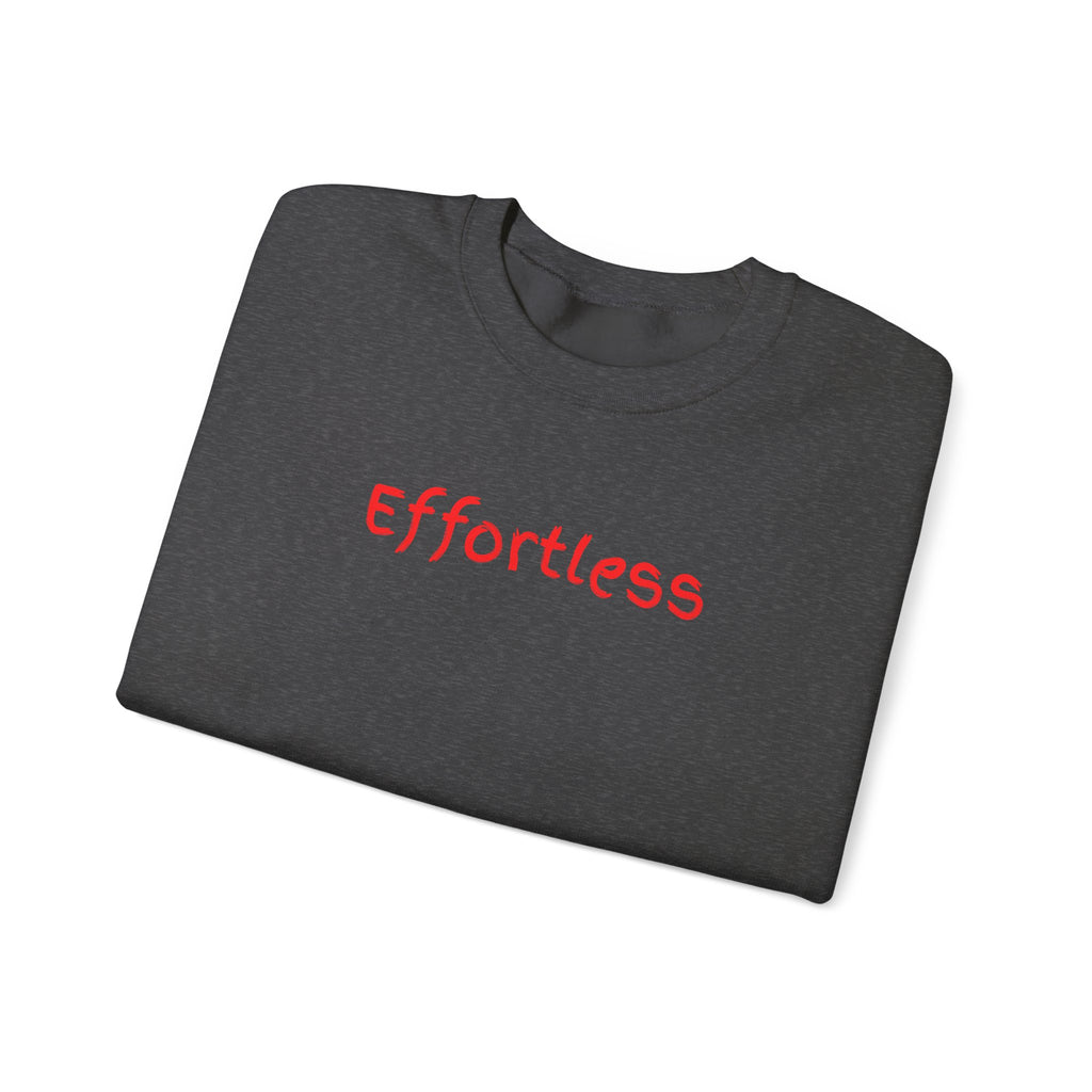 Effortless Crewneck Sweatshirt — Minimal Red Script Comfort Pullover