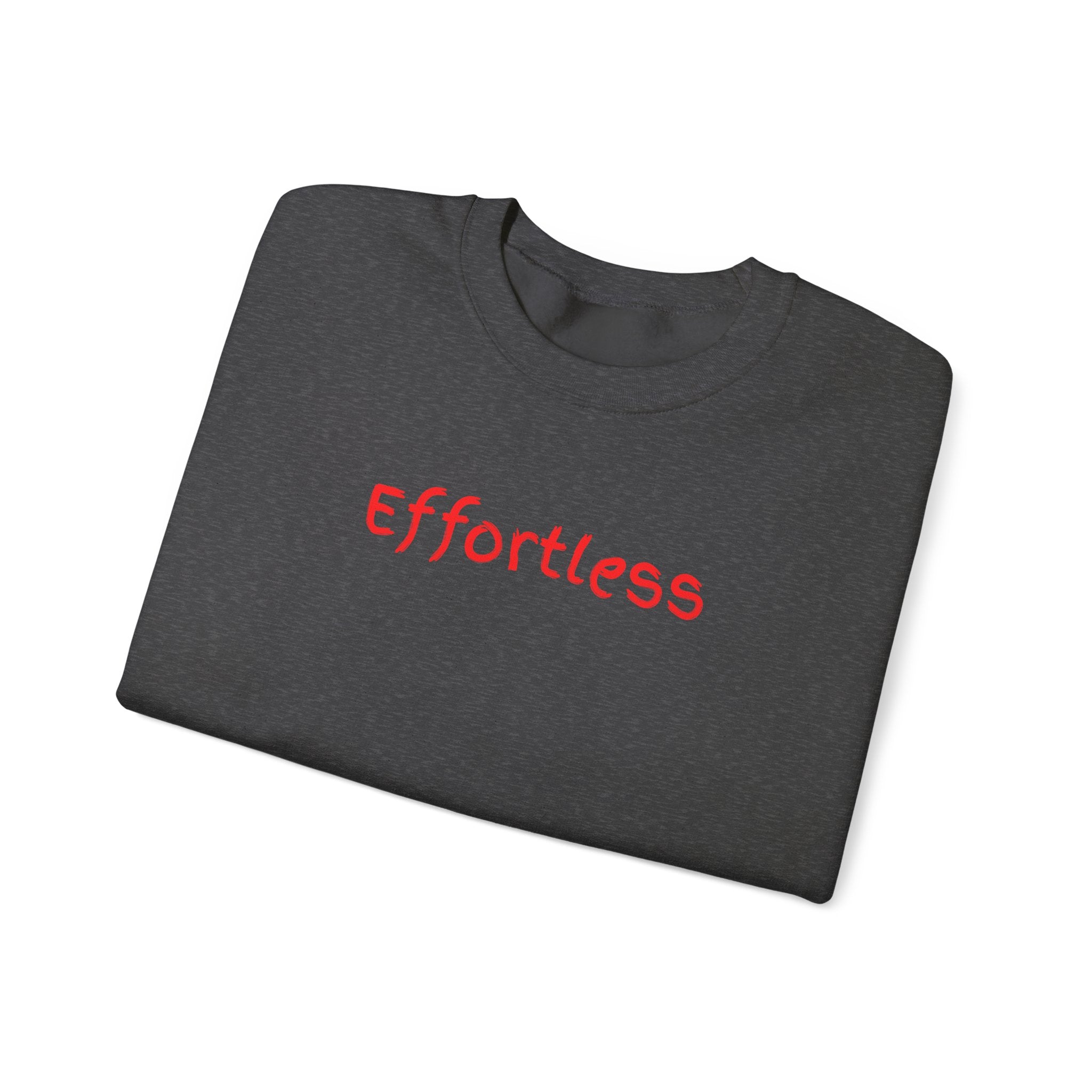 Effortless Crewneck Sweatshirt — Minimal Red Script Comfort Pullover