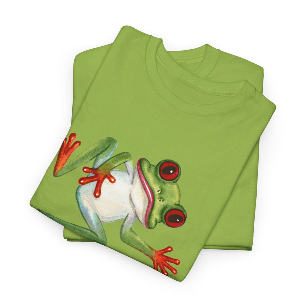 Red-Eyed Tree Frog Graphic Tee — Cute Tropical Frog Shirt for Nature Lovers