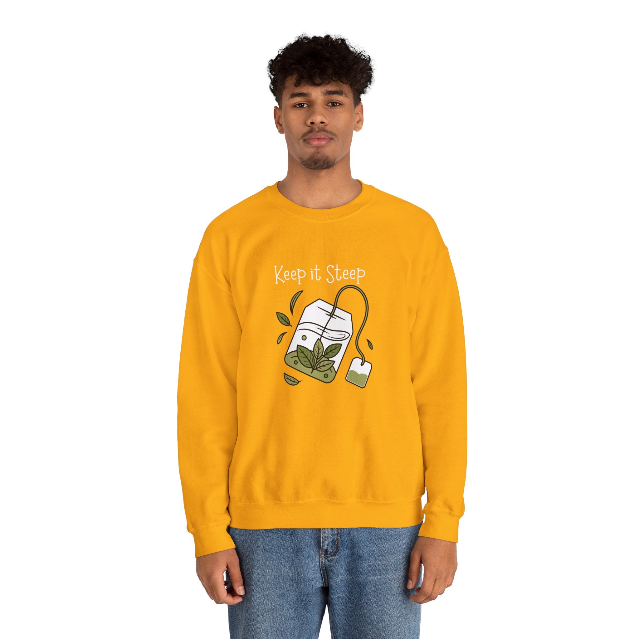 Crewneck Sweatshirt — Herbal Tea Bag Illustration | Cozy Botanical Gift