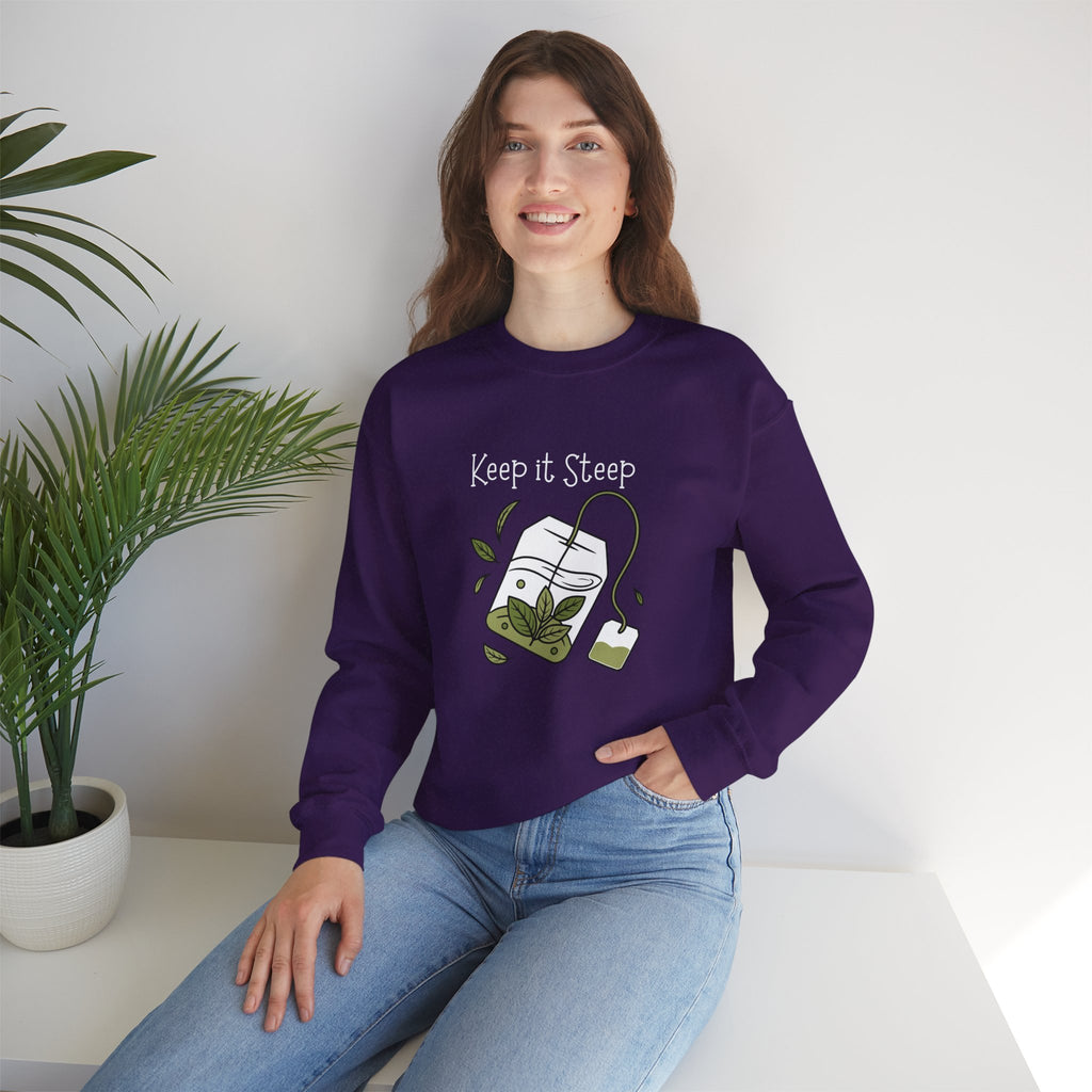 Crewneck Sweatshirt — Herbal Tea Bag Illustration | Cozy Botanical Gift