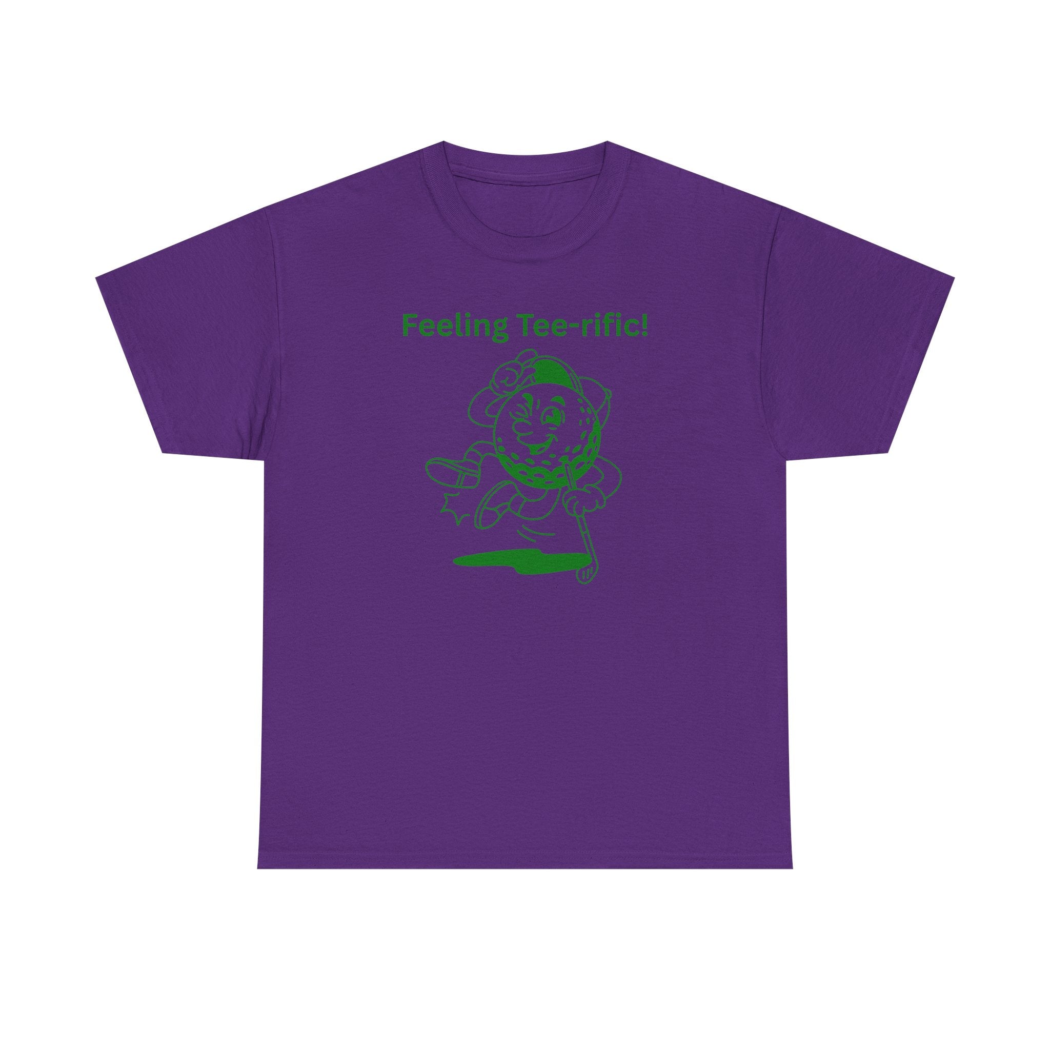 Golf Tee T-Shirt — "Feeling Tee-rific!" Vintage Golf Character Shirt
