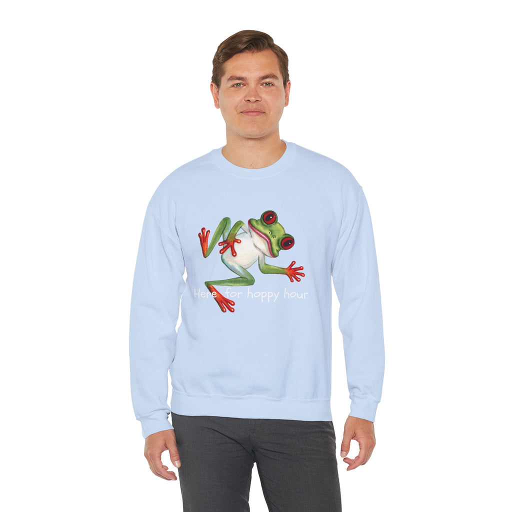 Frog 'Here for Hoppy Hour' Crewneck Sweatshirt