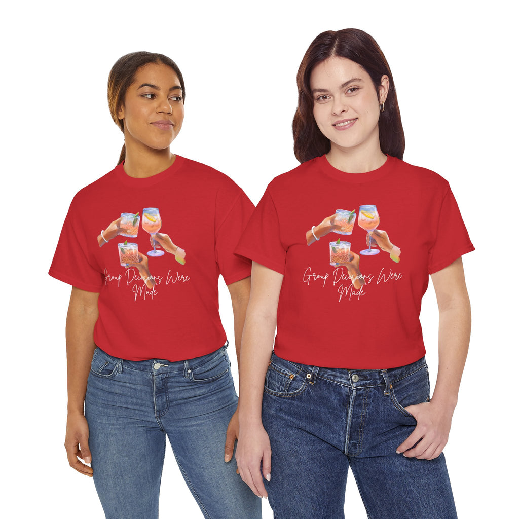 Cheers Wine T-Shirt — "Good Days Are Here" Toast Graphic Tee