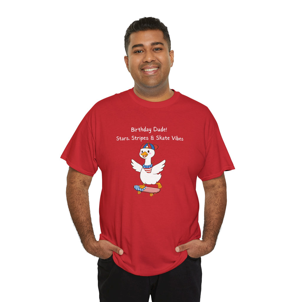 Birthday Dude! Stars, Stripes & Skate Vibes Tee
