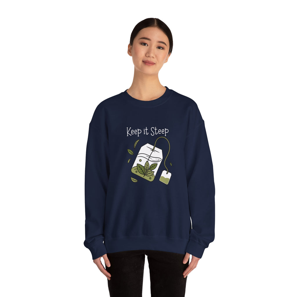 Crewneck Sweatshirt — Herbal Tea Bag Illustration | Cozy Botanical Gift